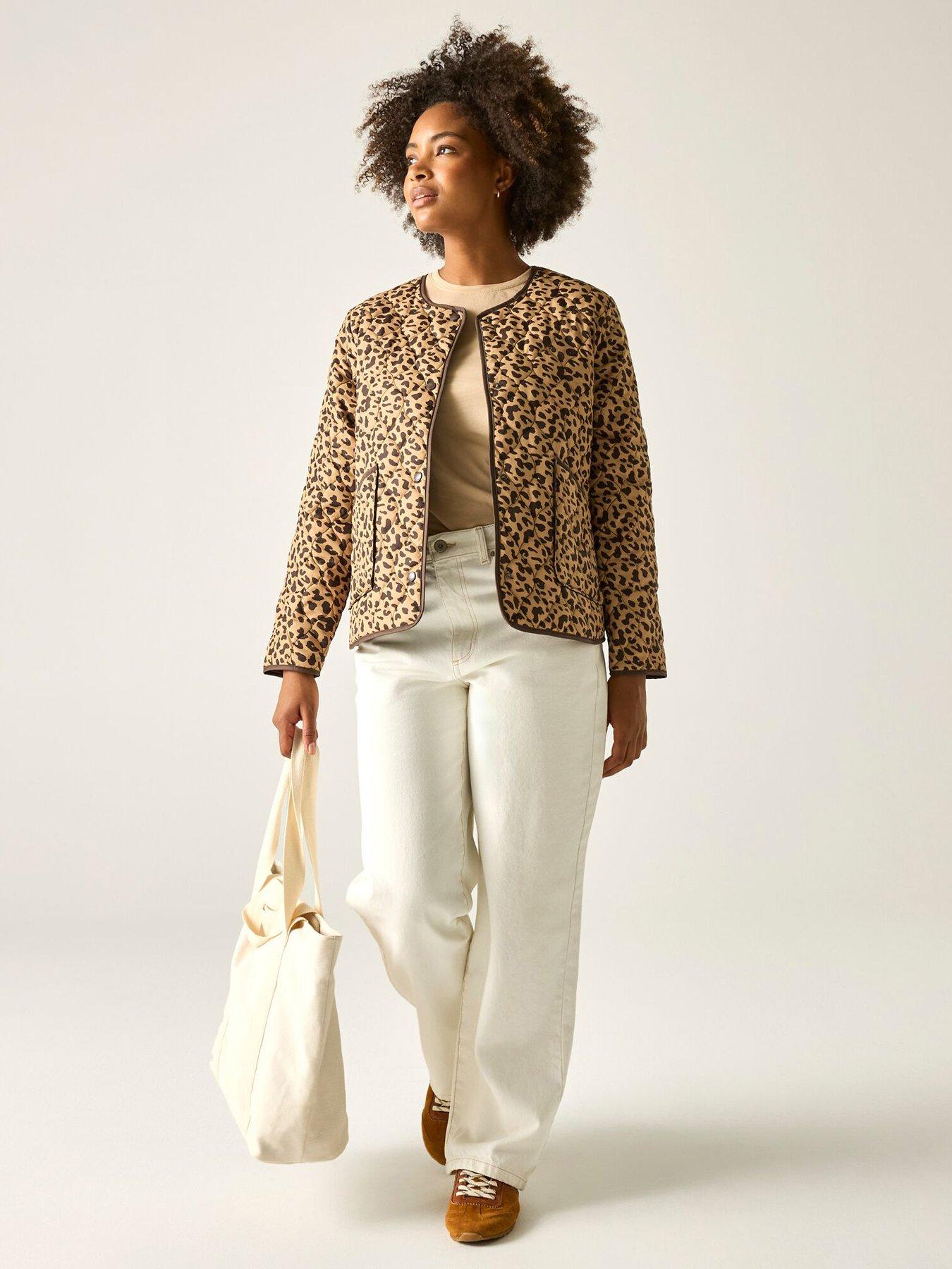 Image 3 of 7 of Regatta Womens Mira Quilted Jacket - Leopard Print