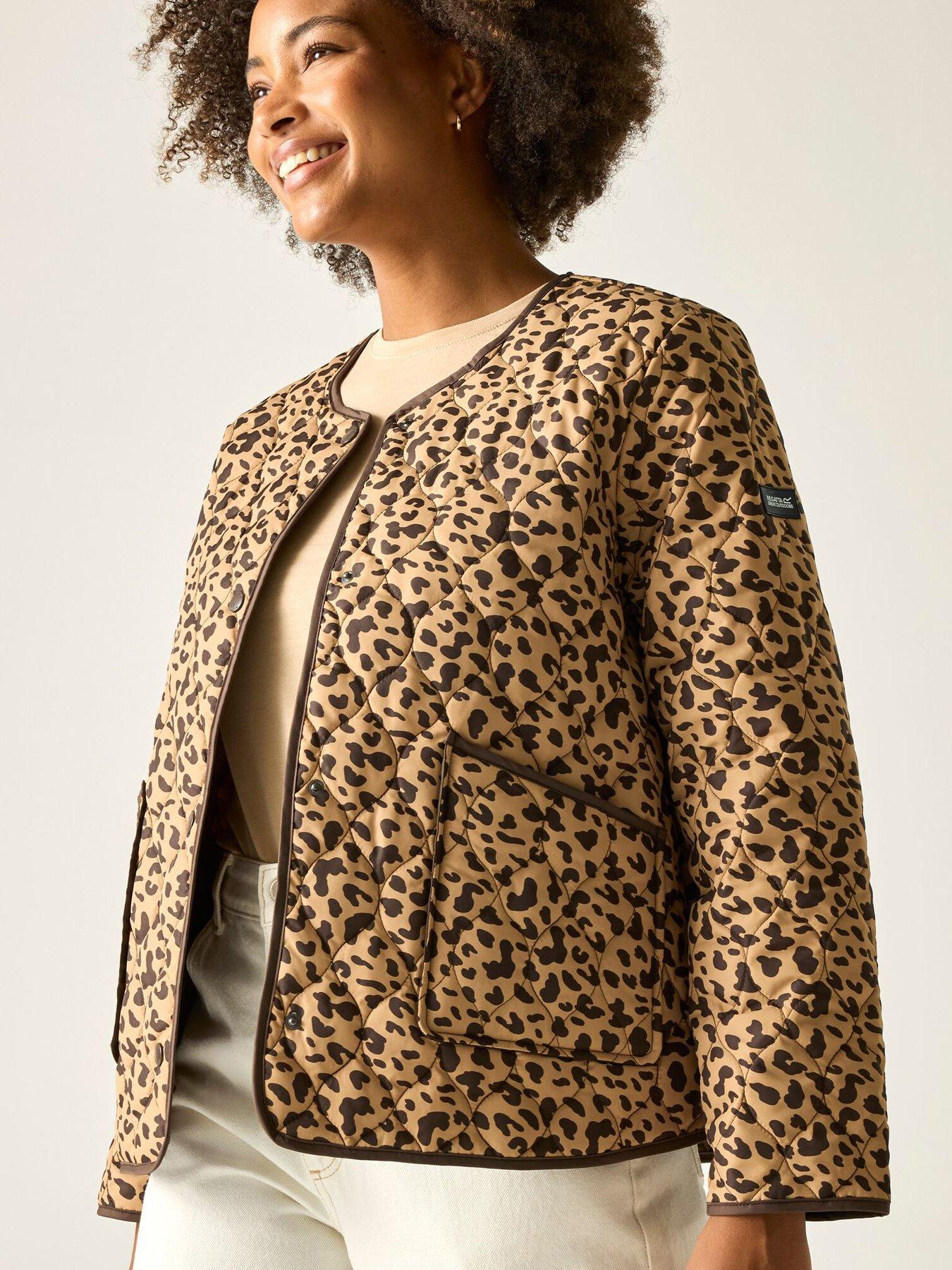 Image 5 of 7 of Regatta Womens Mira Quilted Jacket - Leopard Print