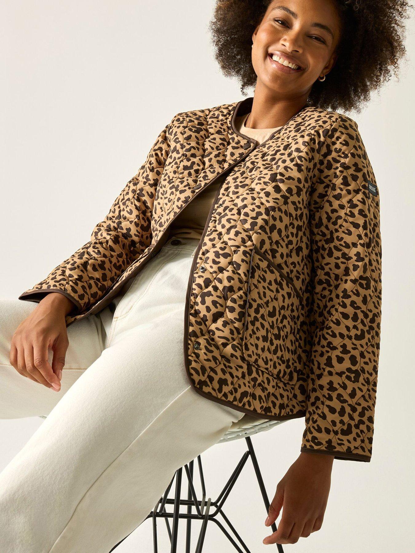 Image 6 of 7 of Regatta Womens Mira Quilted Jacket - Leopard Print