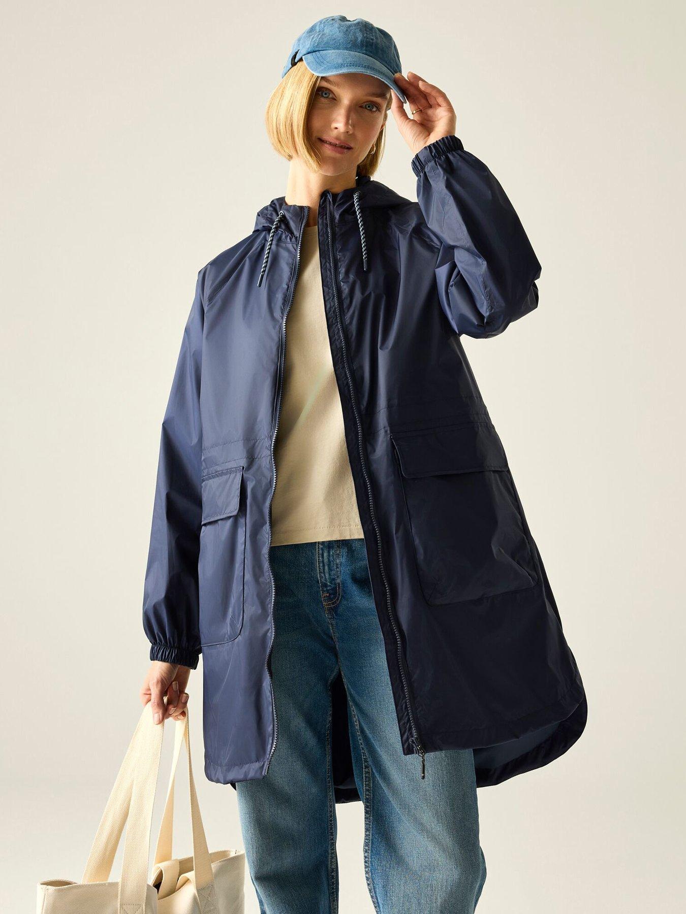 Image 1 of 7 of Regatta Womens Brindel Pack It Longline Jacket - Navy