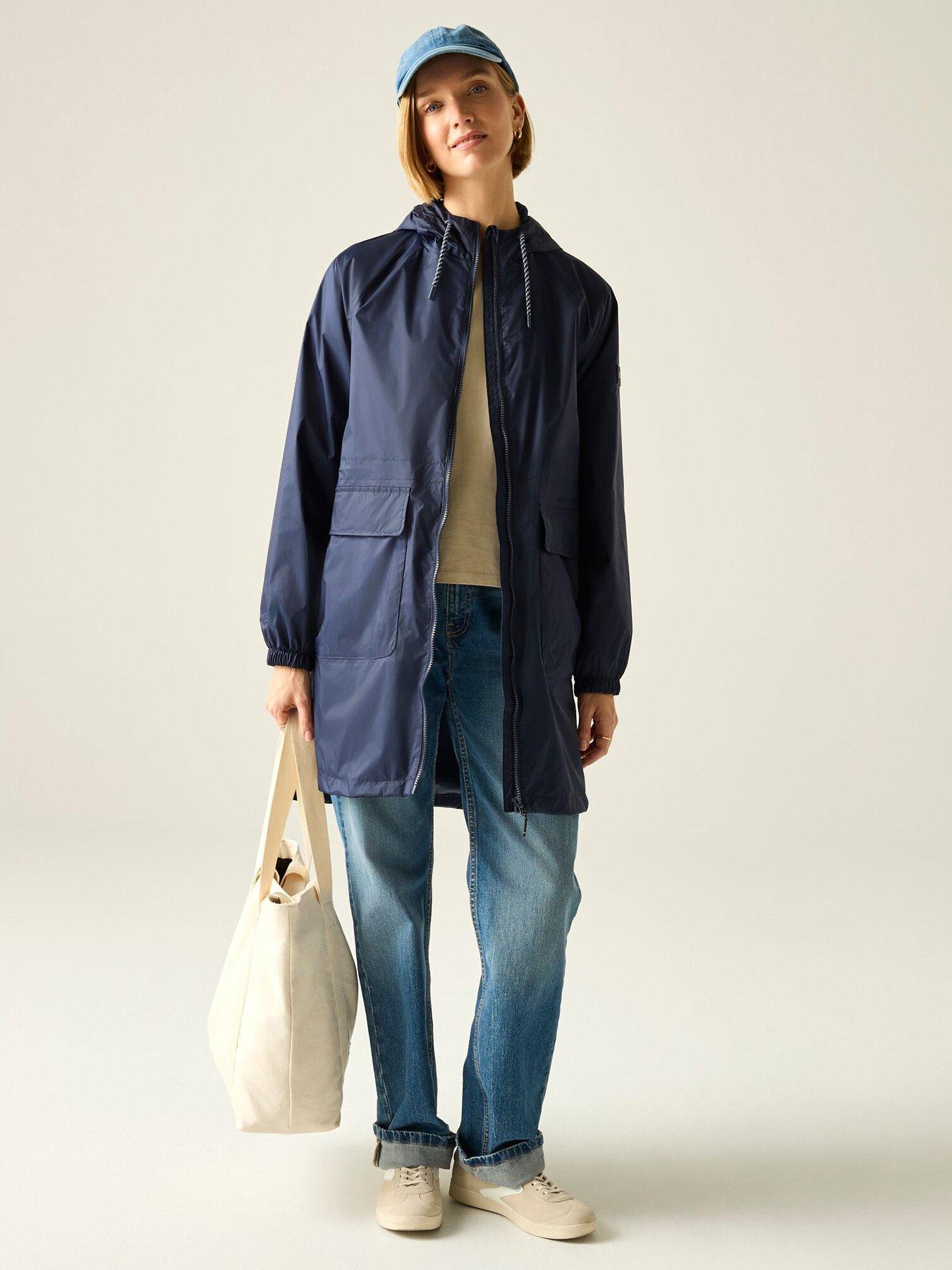 Image 3 of 7 of Regatta Womens Brindel Pack It Longline Jacket - Navy