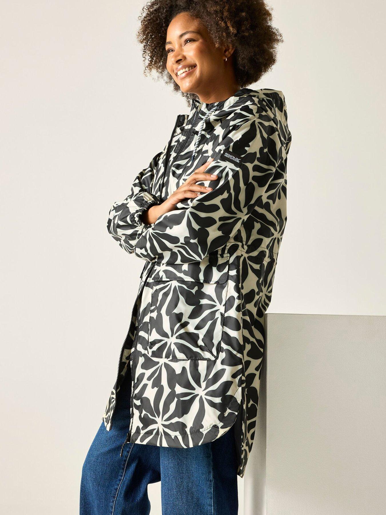  image of regatta-womens-brindel-pack-it-longline-jacket-black