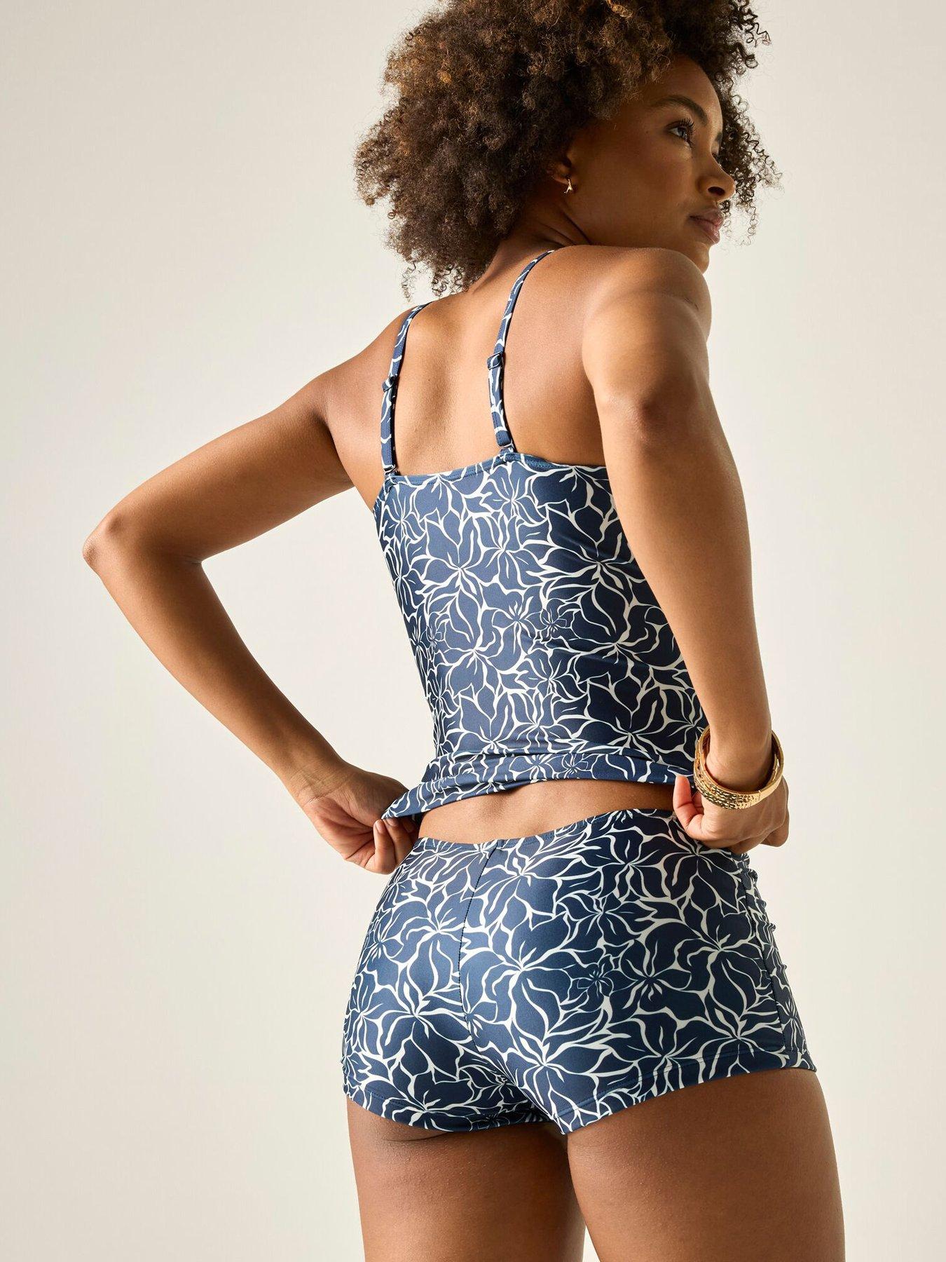 Image 3 of 7 of Regatta Womens Aceana Tankini Shorts - Navy Floral