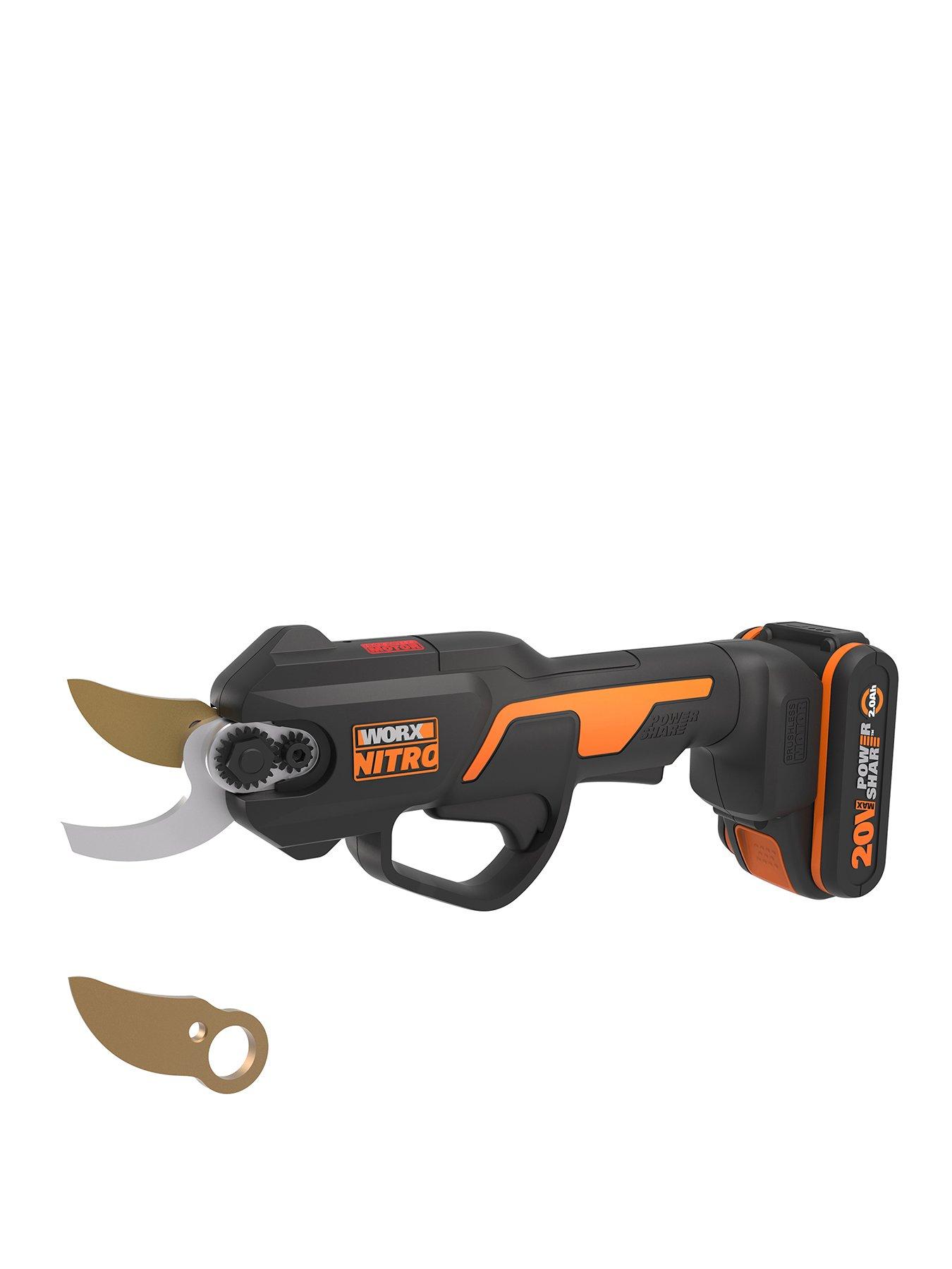 Worx 20V PowerShare 27mm Cordless Pruning Shears with x1 2.0Ah Battery  &  Charger