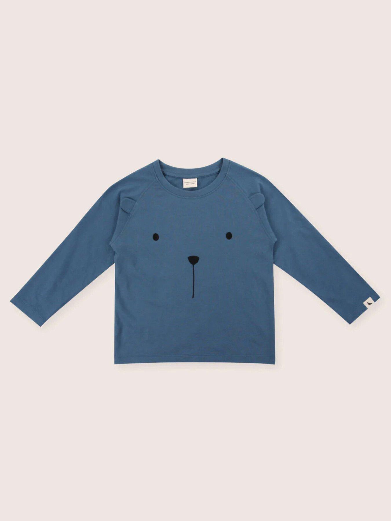 Turtledove London Kids Cotton Bear Character Top - Blue