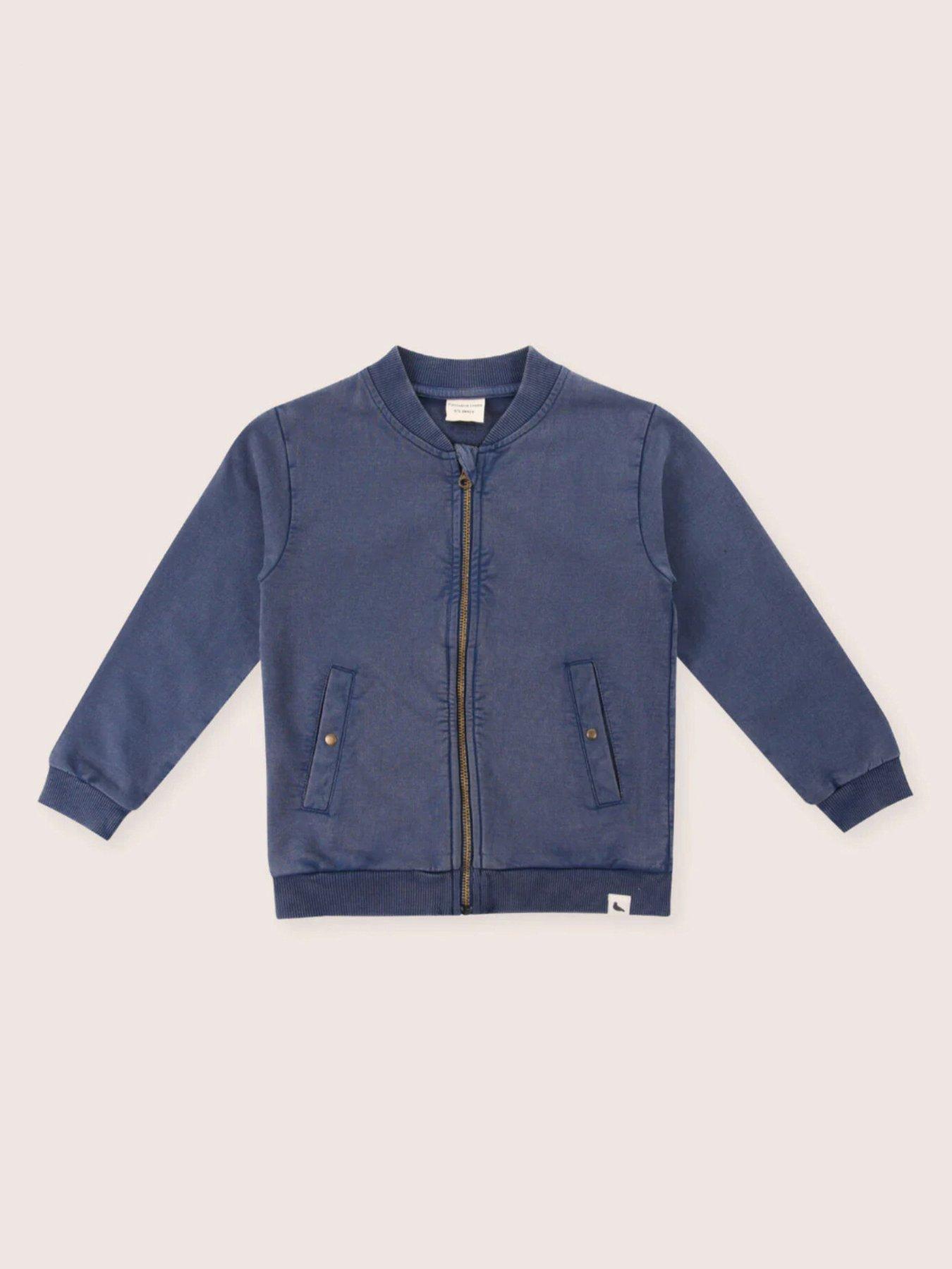 image of turtledove-london-kids-cotton-lucky-embroidered-jacket-blue