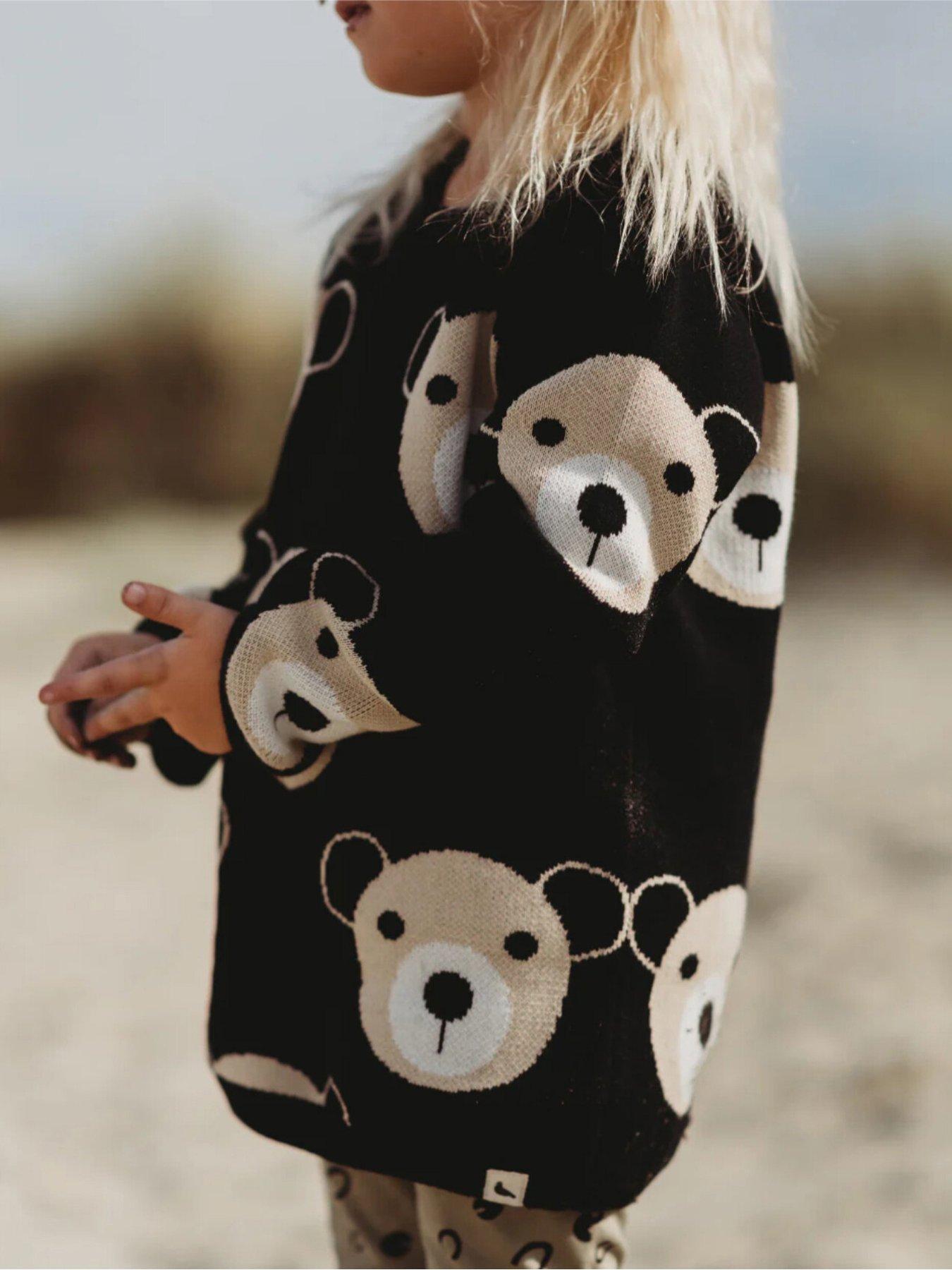 turtledove-london-kids-cotton-teddy-knitted-jumper-black