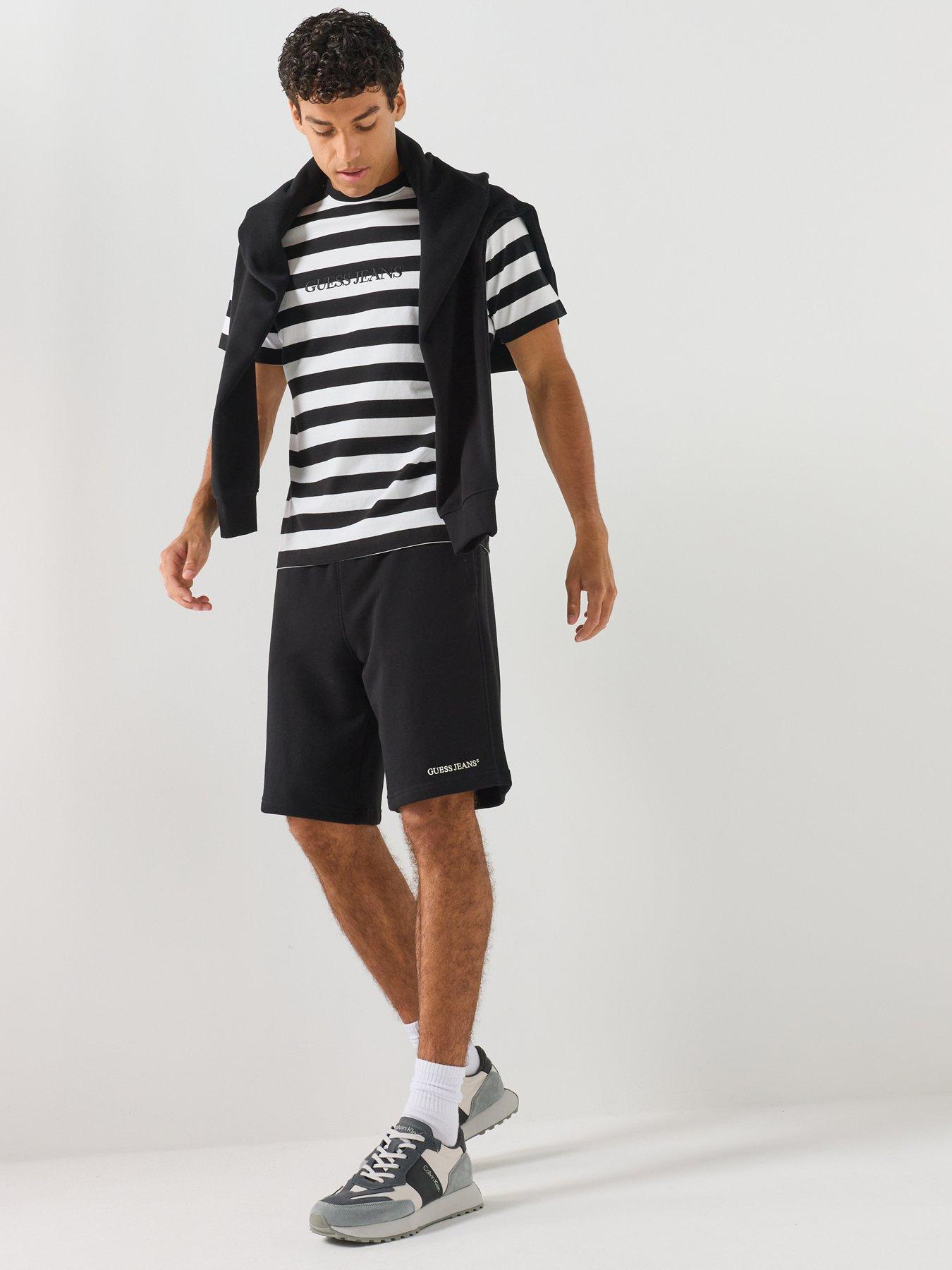 Image 3 of 6 of Guess Jeans Short Sleeve Stripe T-Shirt - White