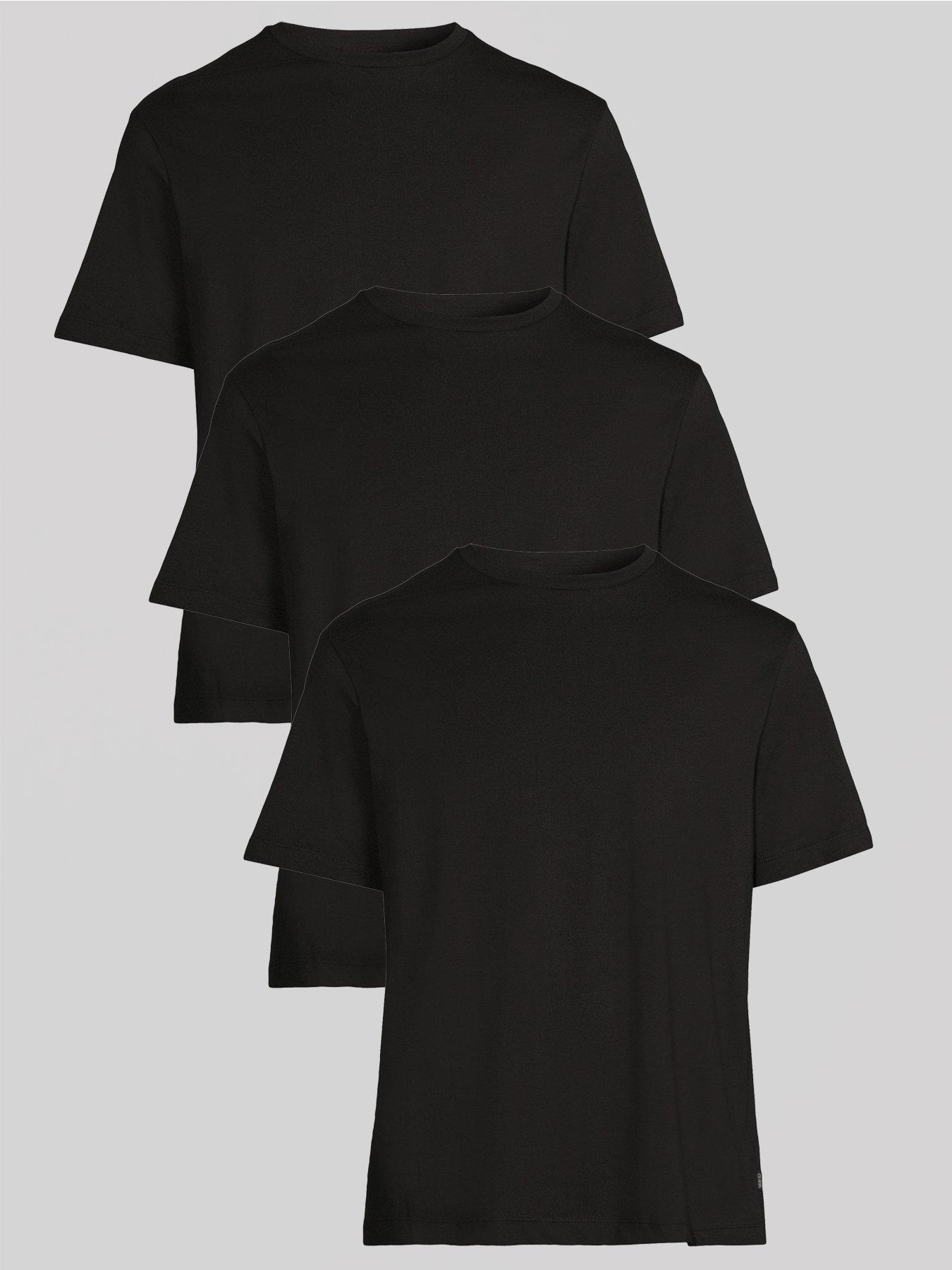 Guess Jeans Short Sleeve 3 Pack T-Shirt - Black