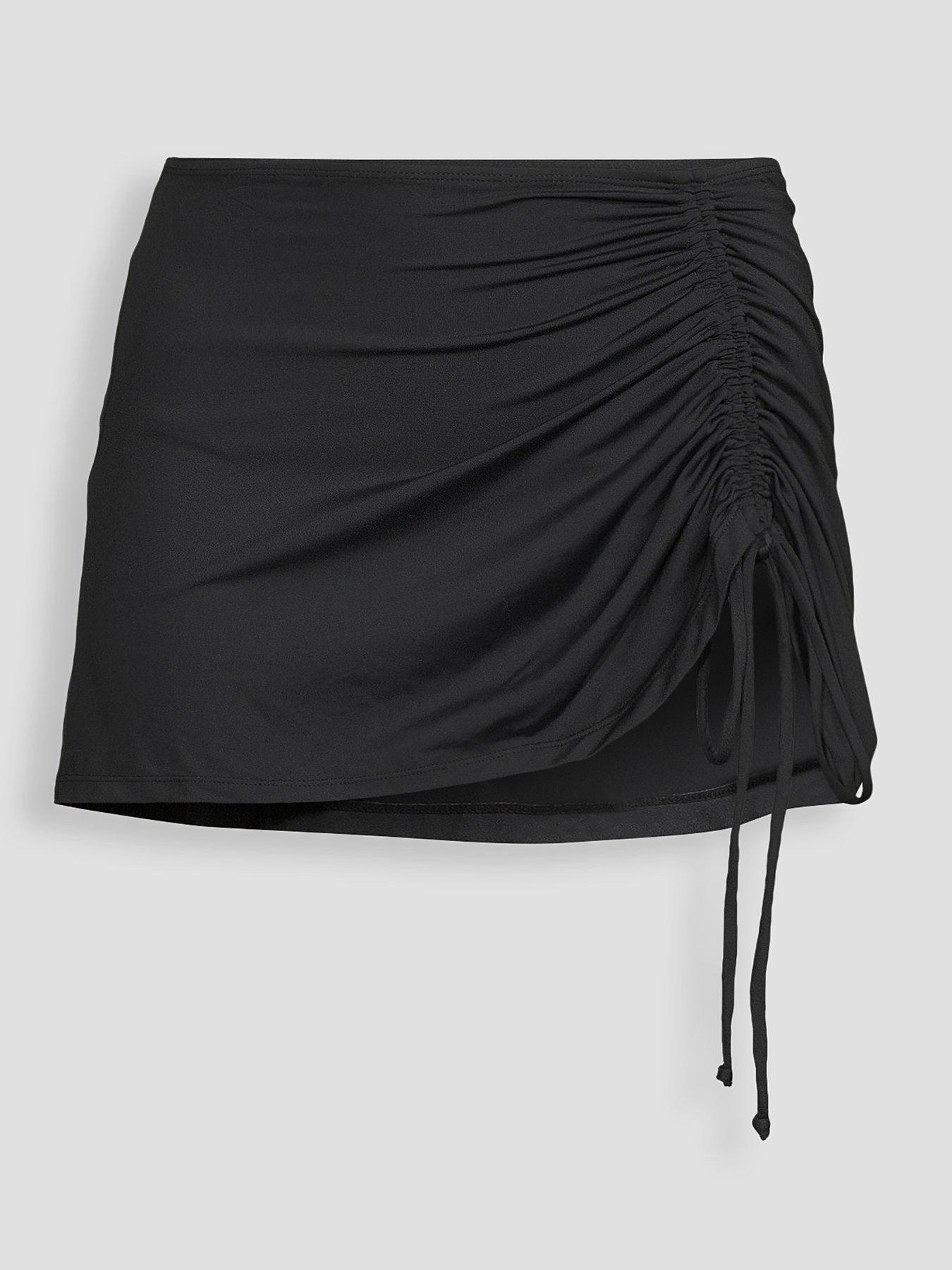 Image 7 of 7 of The Very Collection Ruched Swim Skirt Brief - Black