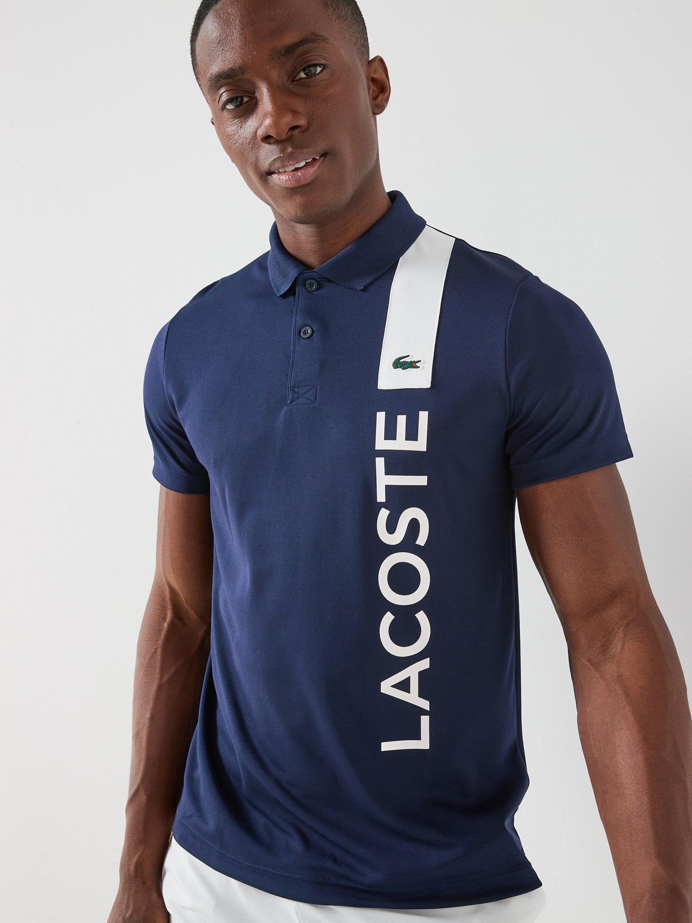 Lacoste Script Short Sleeve Polo Shirt - Navy