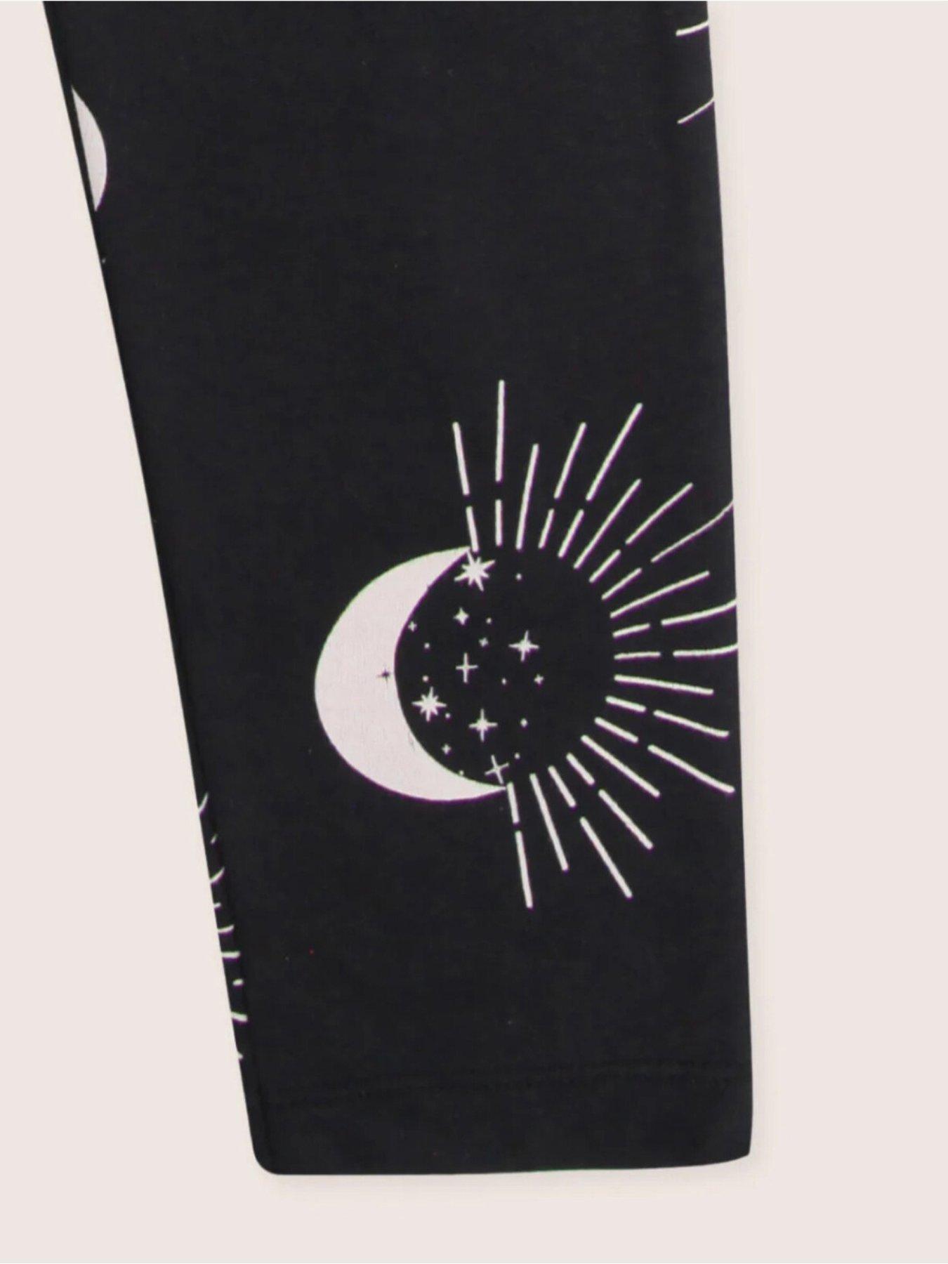 Image 5 of 5 of Turtledove London Kids Cotton Celestial Print Dungarees - Black