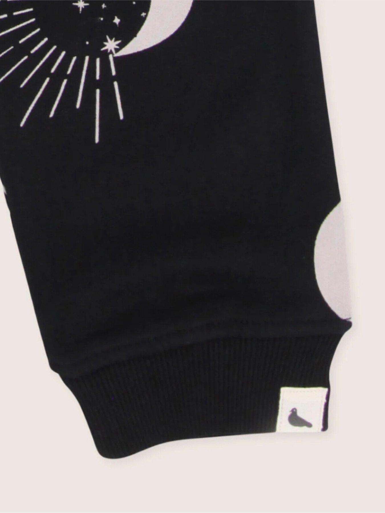  image of turtledove-london-kids-cotton-celestial-print-joggers-black