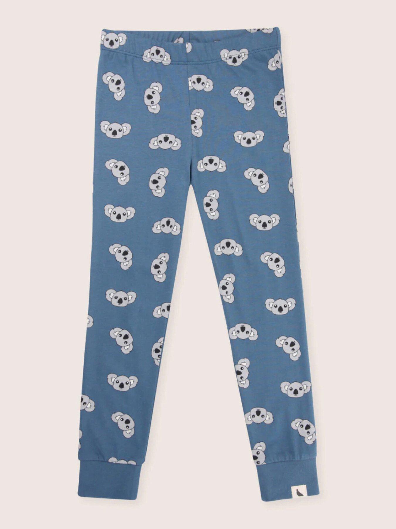  image of turtledove-london-kidsnbspcotton-koala-leggings-blue