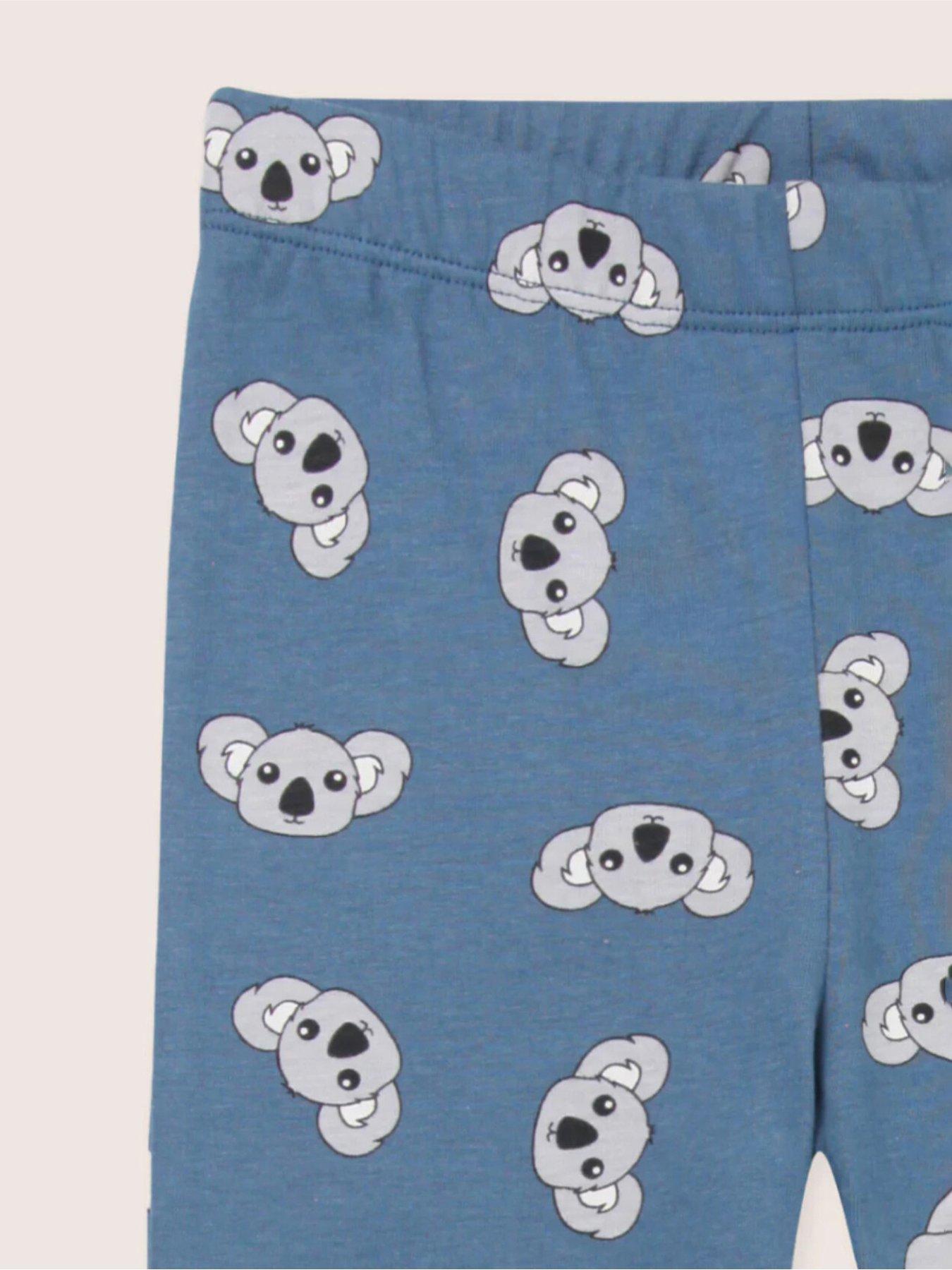  image of turtledove-london-kidsnbspcotton-koala-leggings-blue