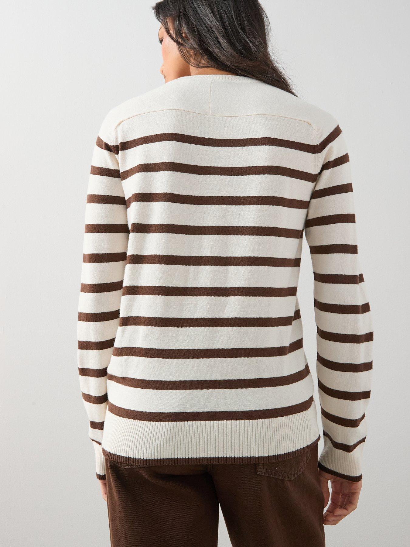 Image 2 of 6 of The Very Collection Crew Neck Stripe Jumper - Multi