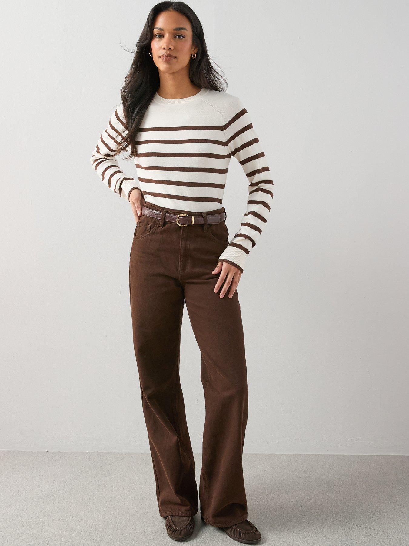 Image 3 of 6 of The Very Collection Crew Neck Stripe Jumper - Multi
