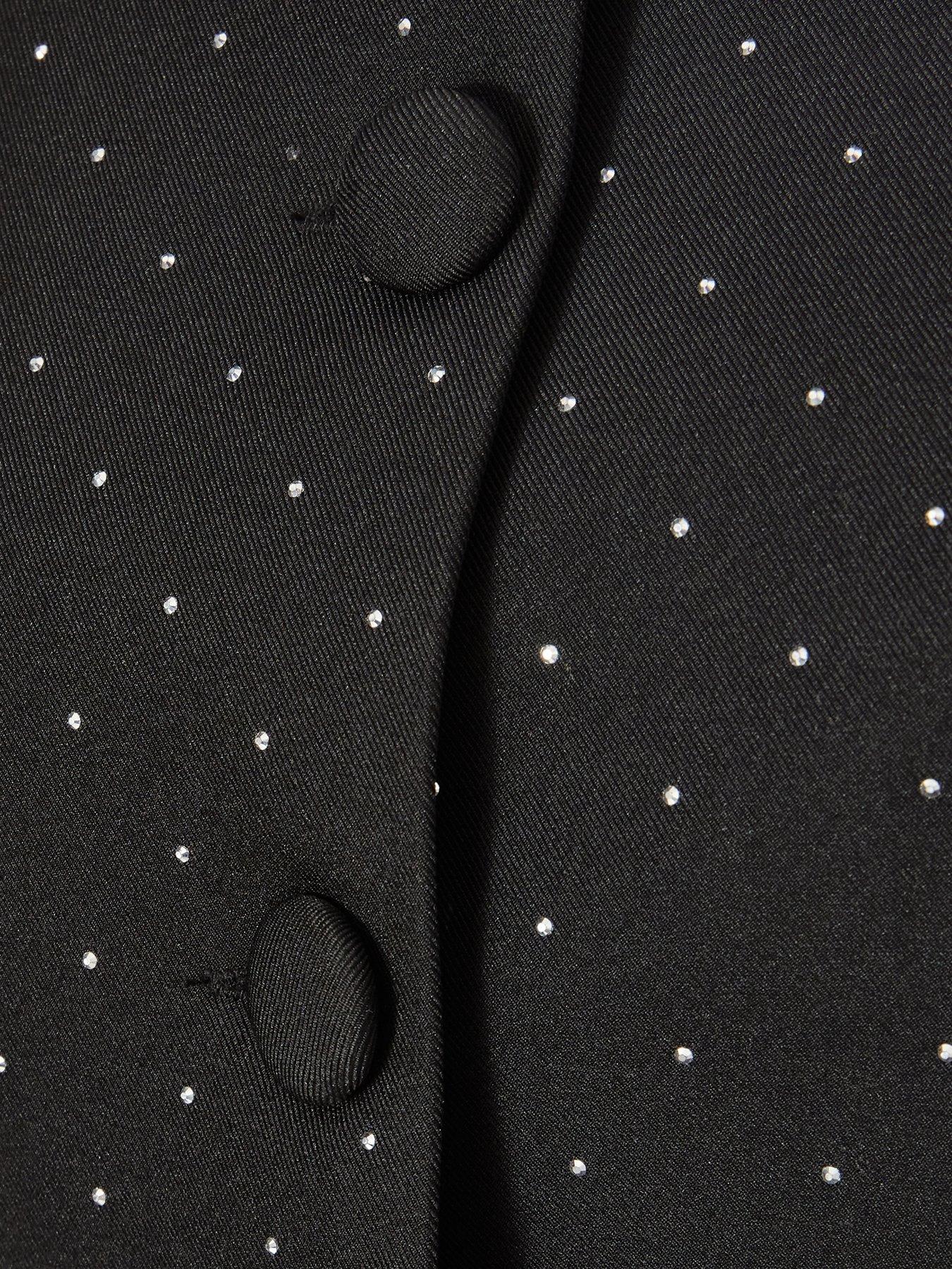  image of quiz-black-diamante-tailored-waistcoat