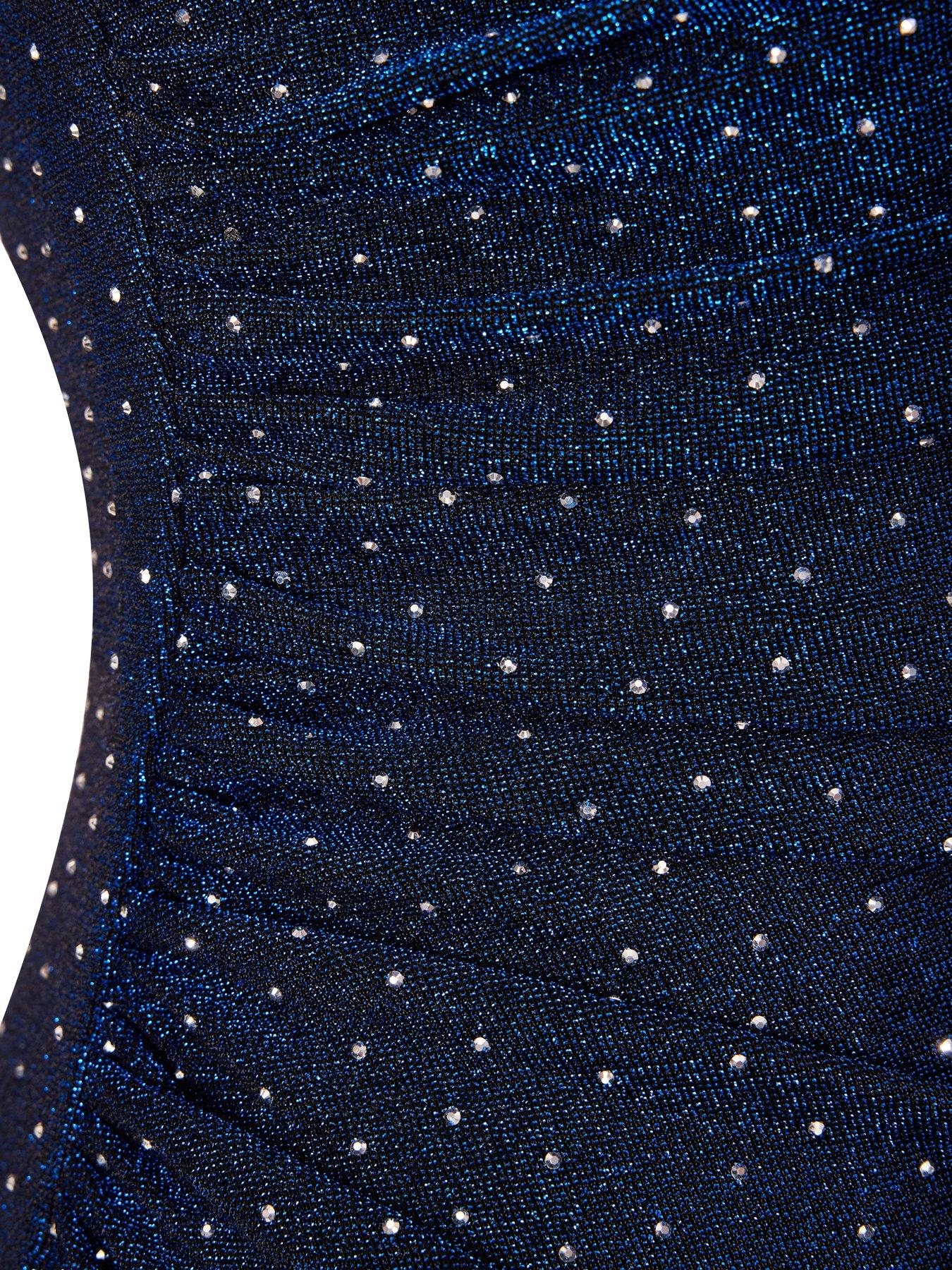  image of quiz-royal-blue-glitter-midaxi-dress