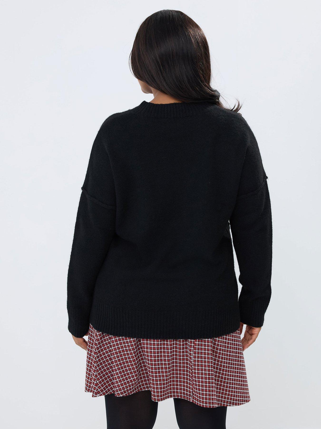 Image 2 of 5 of Yours Curve Check Mini Skirt - Red
