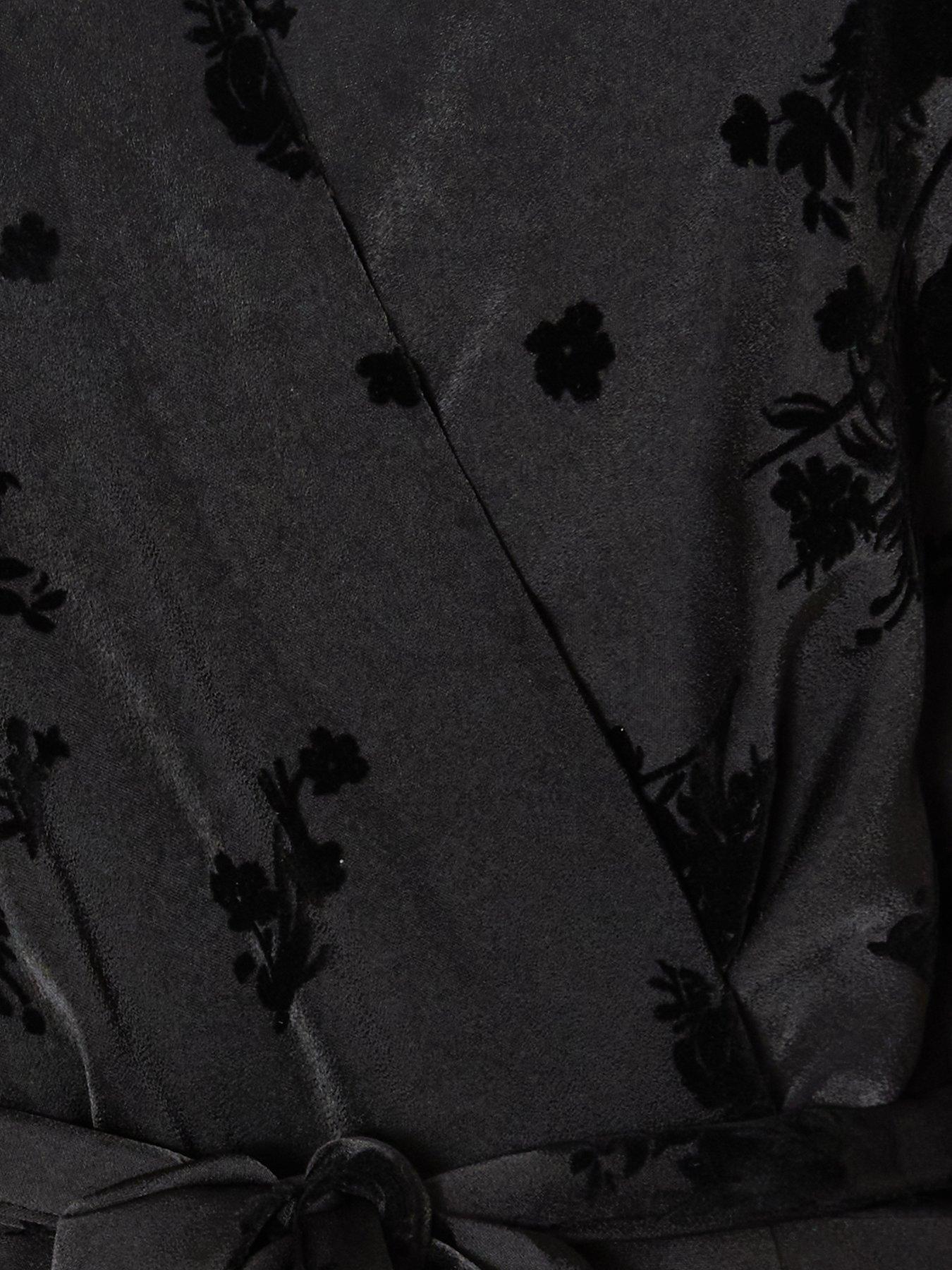 Image 6 of 6 of Quiz Black Floral Bodice Jumpsuit