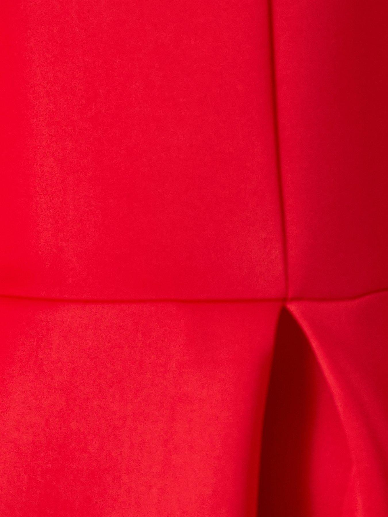  image of quiz-red-strapless-a-line-maxi-dress