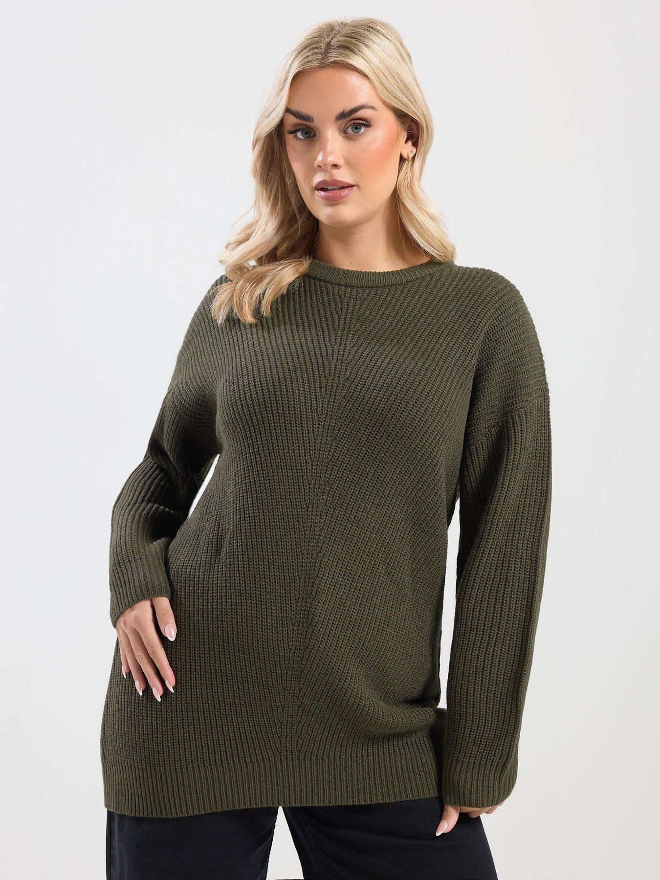 Yours Curve Essential Jumper - Green