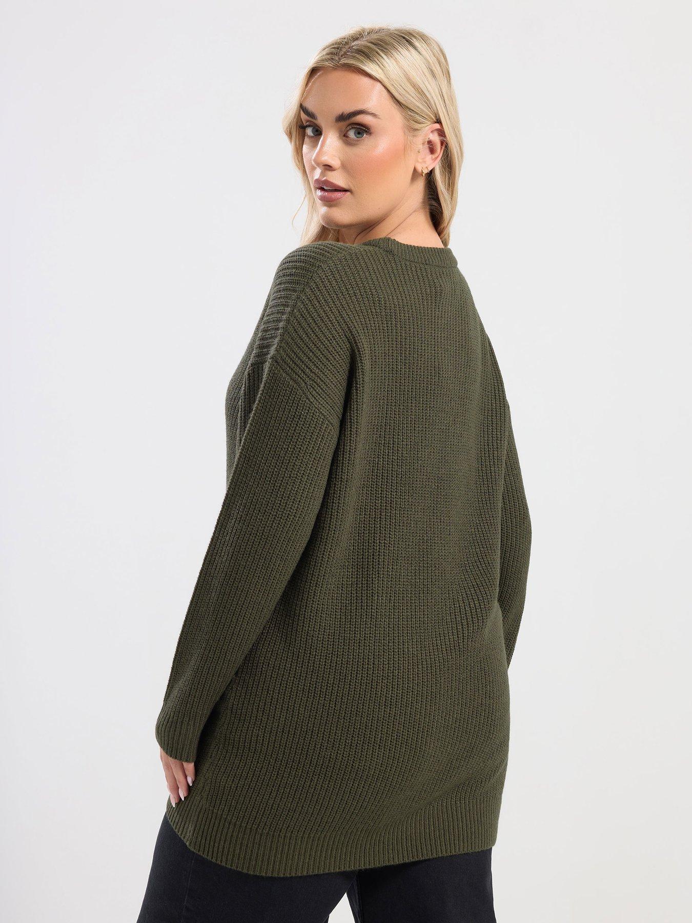 Image 2 of 4 of Yours Curve Essential Jumper - Green