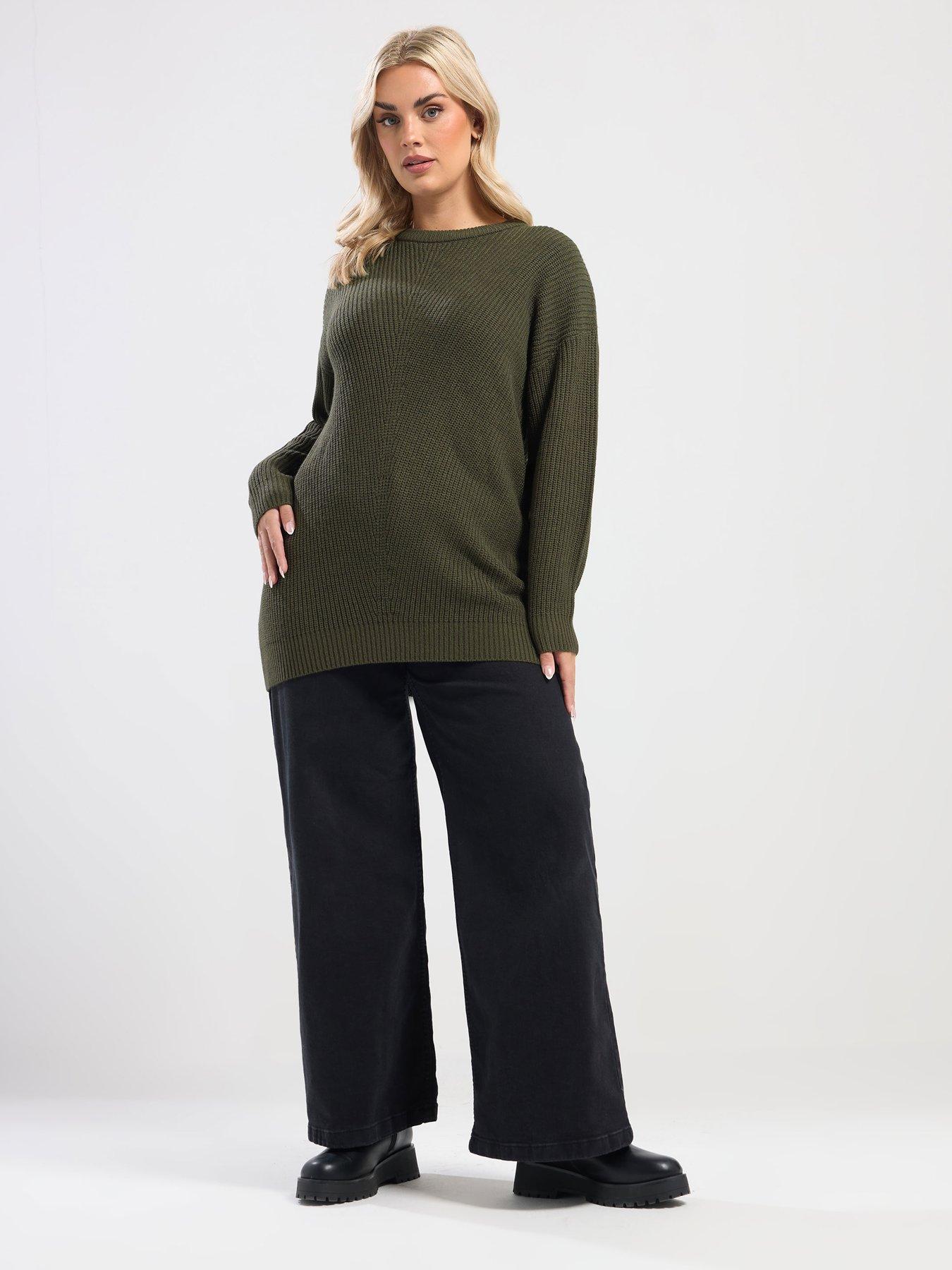 Image 3 of 4 of Yours Curve Essential Jumper - Green
