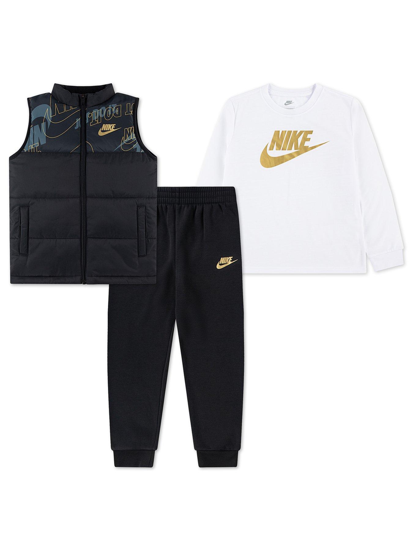 Nike Kids Unisex Baby 3 Piece Set - White / Black