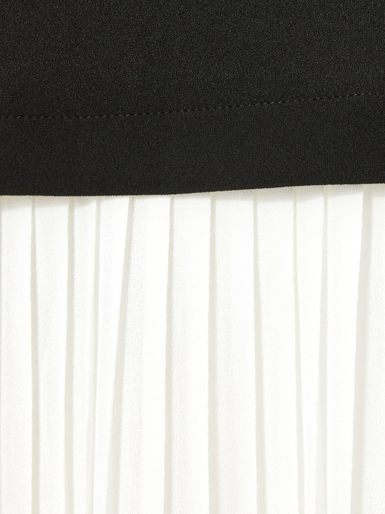  image of quiz-black-strapless-pleated-midaxi-dress