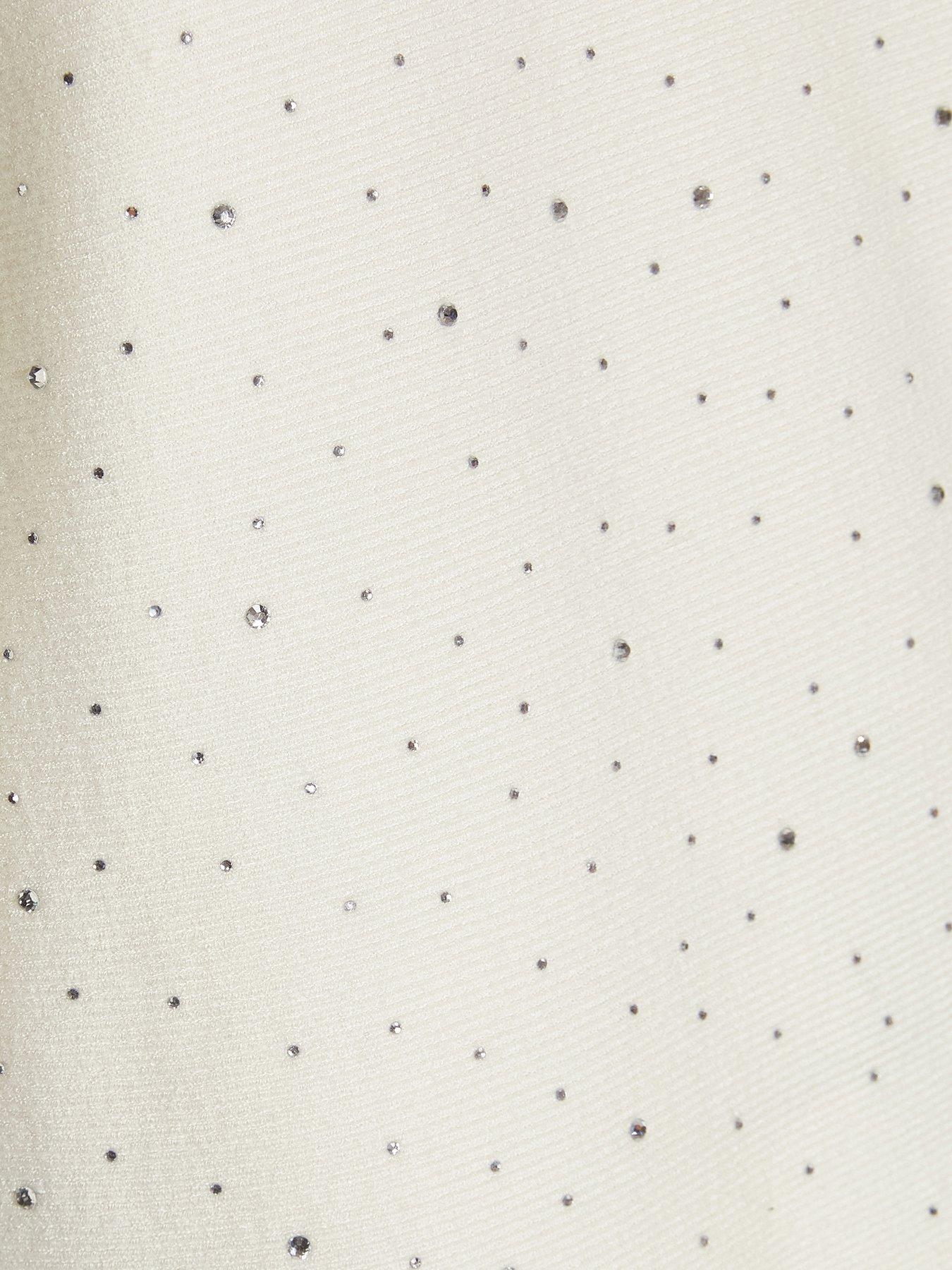  image of quiz-cream-knitted-sequin-batwing-jumper