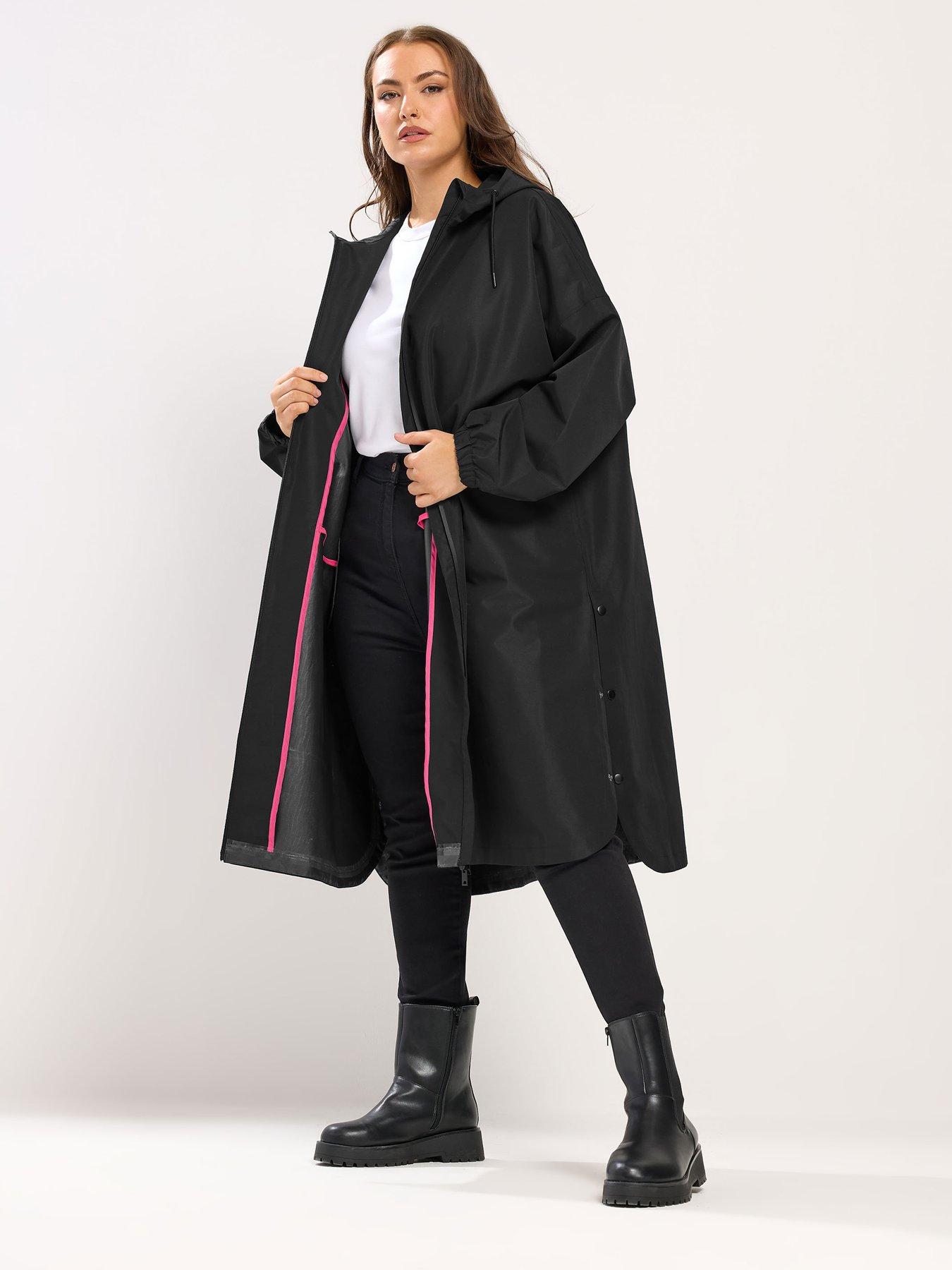 Image 3 of 5 of Yours Curve Waterproof Jacket - Black