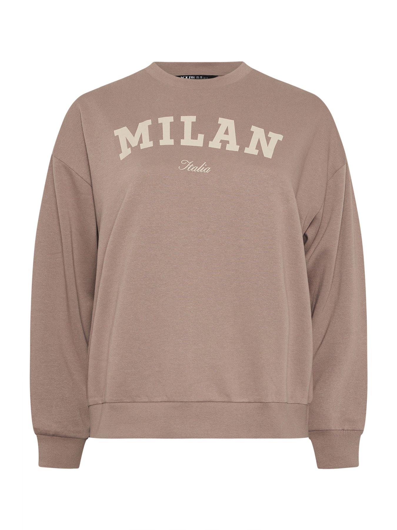 Image 5 of 5 of Yours Curve Milan Sweatshirt - Brown