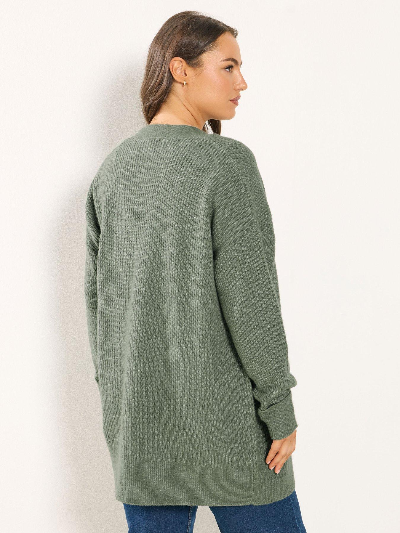 Image 2 of 4 of Yours Curve Soft Handle Cardigan - Green
