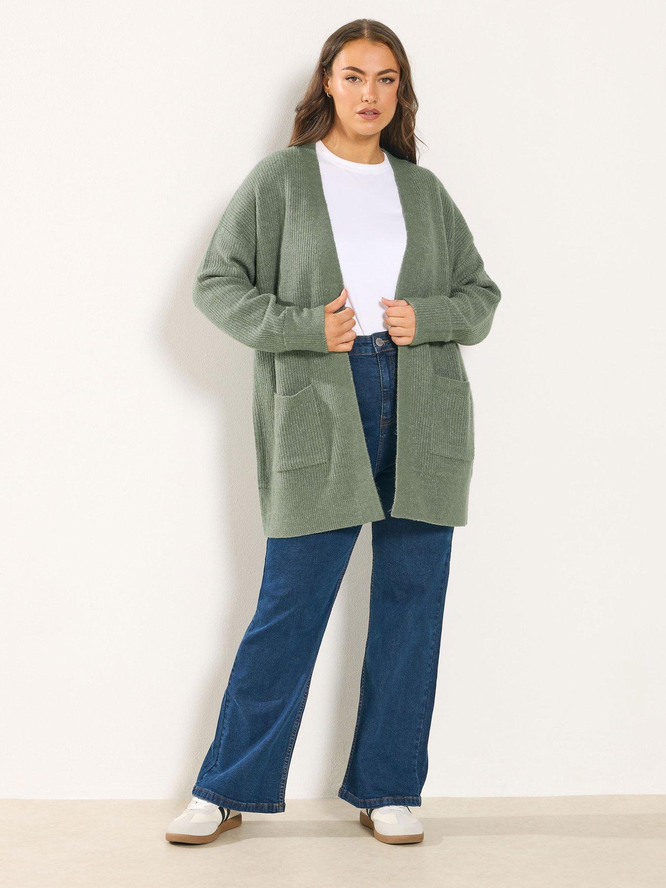 Image 3 of 4 of Yours Curve Soft Handle Cardigan - Green