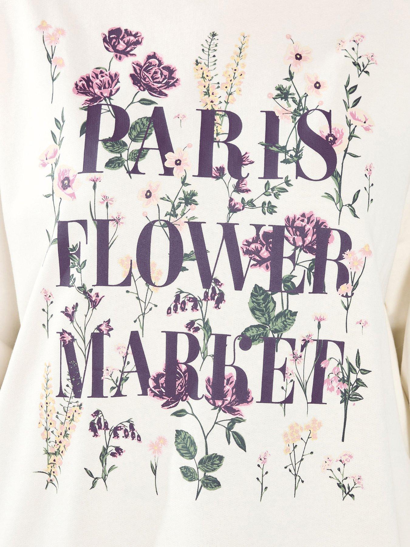  image of yours-curve-paris-flower-market-sweatshirt-white
