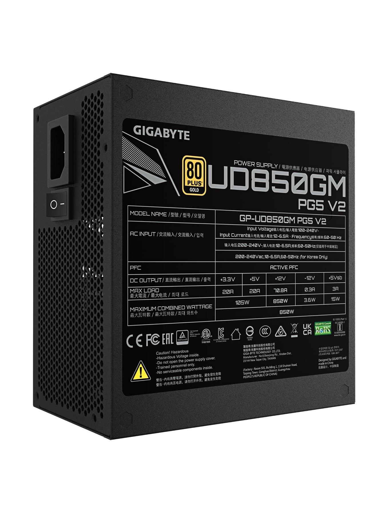  image of gigabyte-ud850gm-pg5-v2-modular-80-plus-gold-power-supply