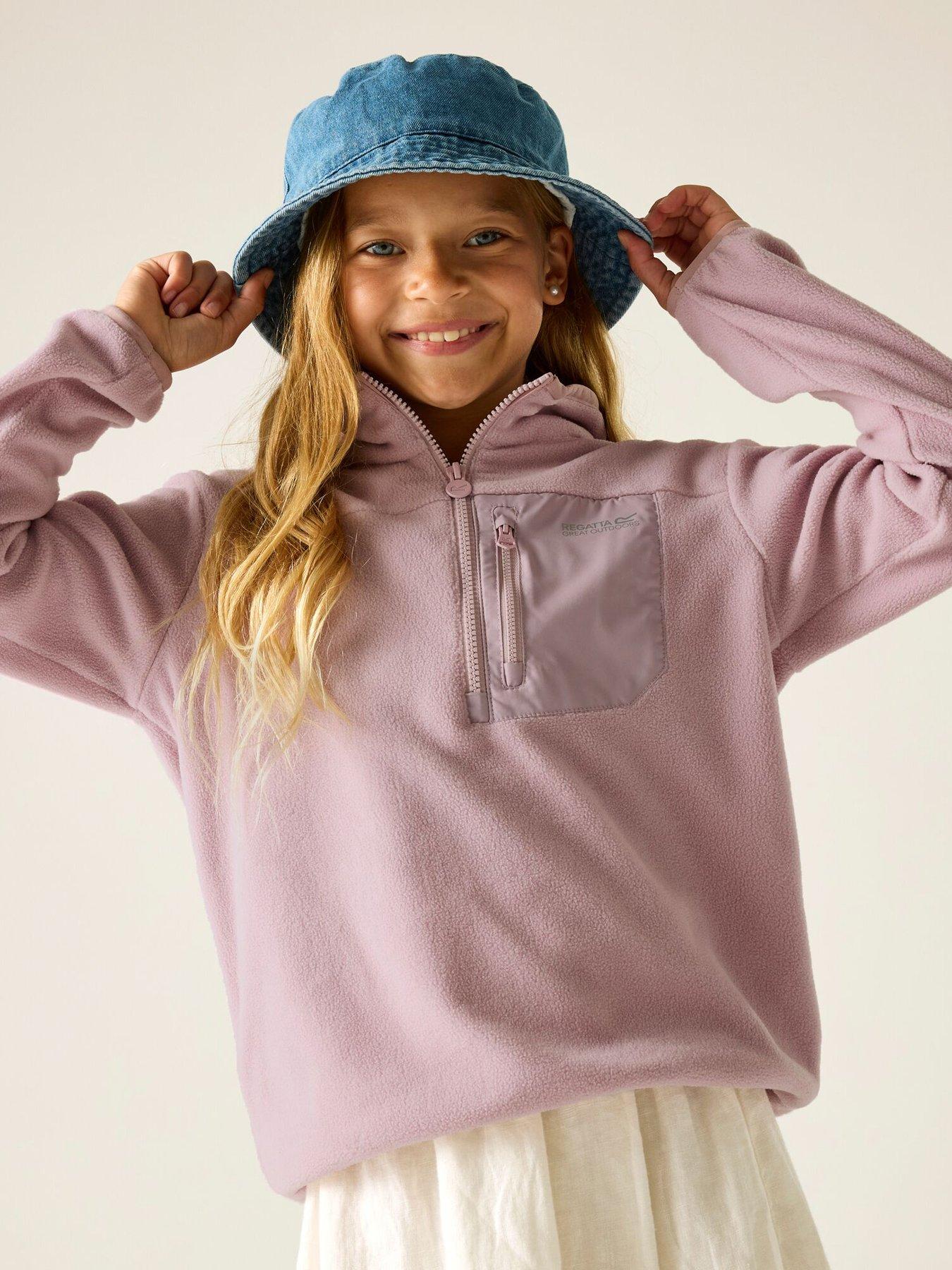 Regatta Girls Frankie 1/2 Zip Fleece - Pink