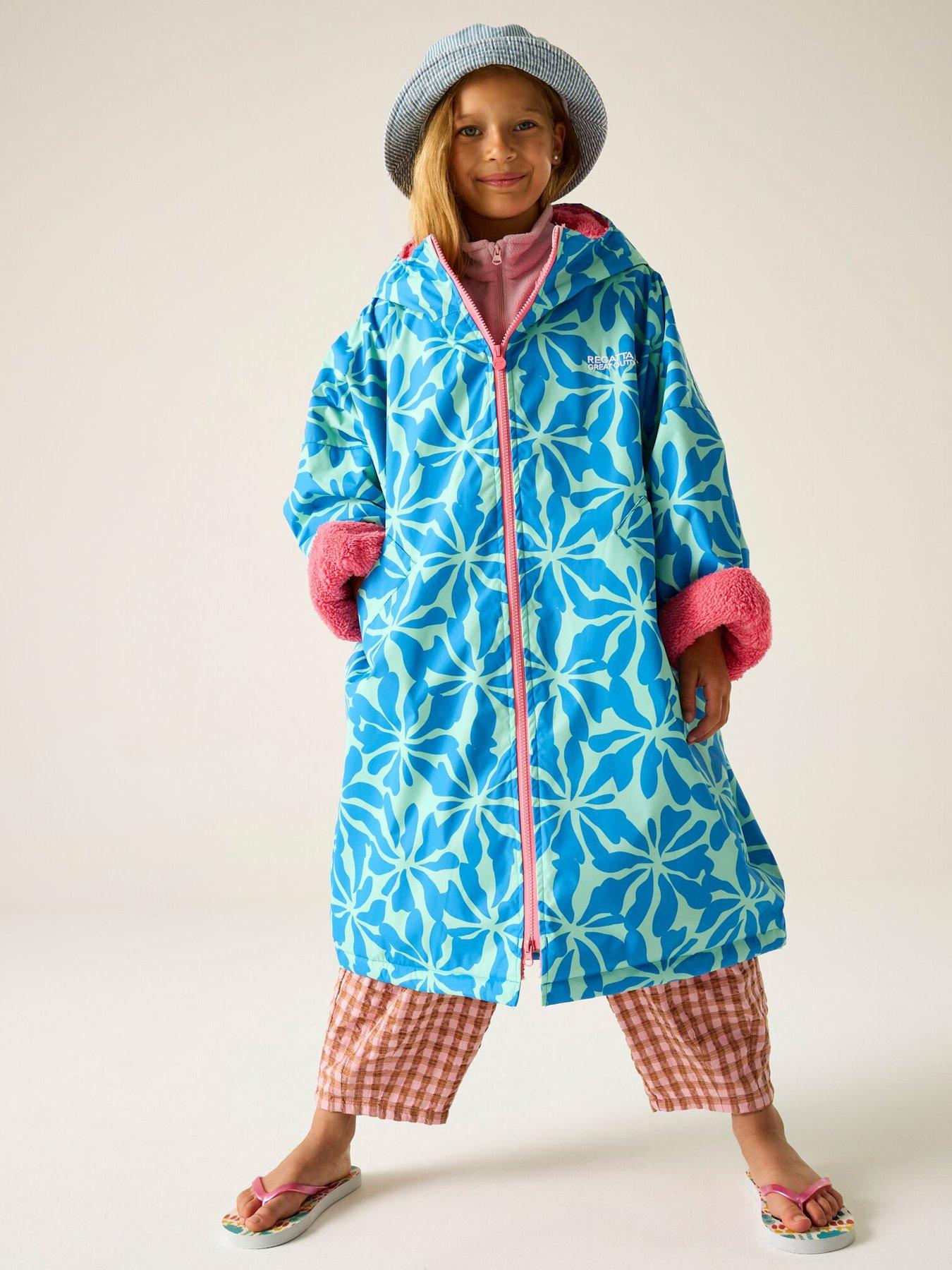 regatta-girls-waterproof-robe-blue