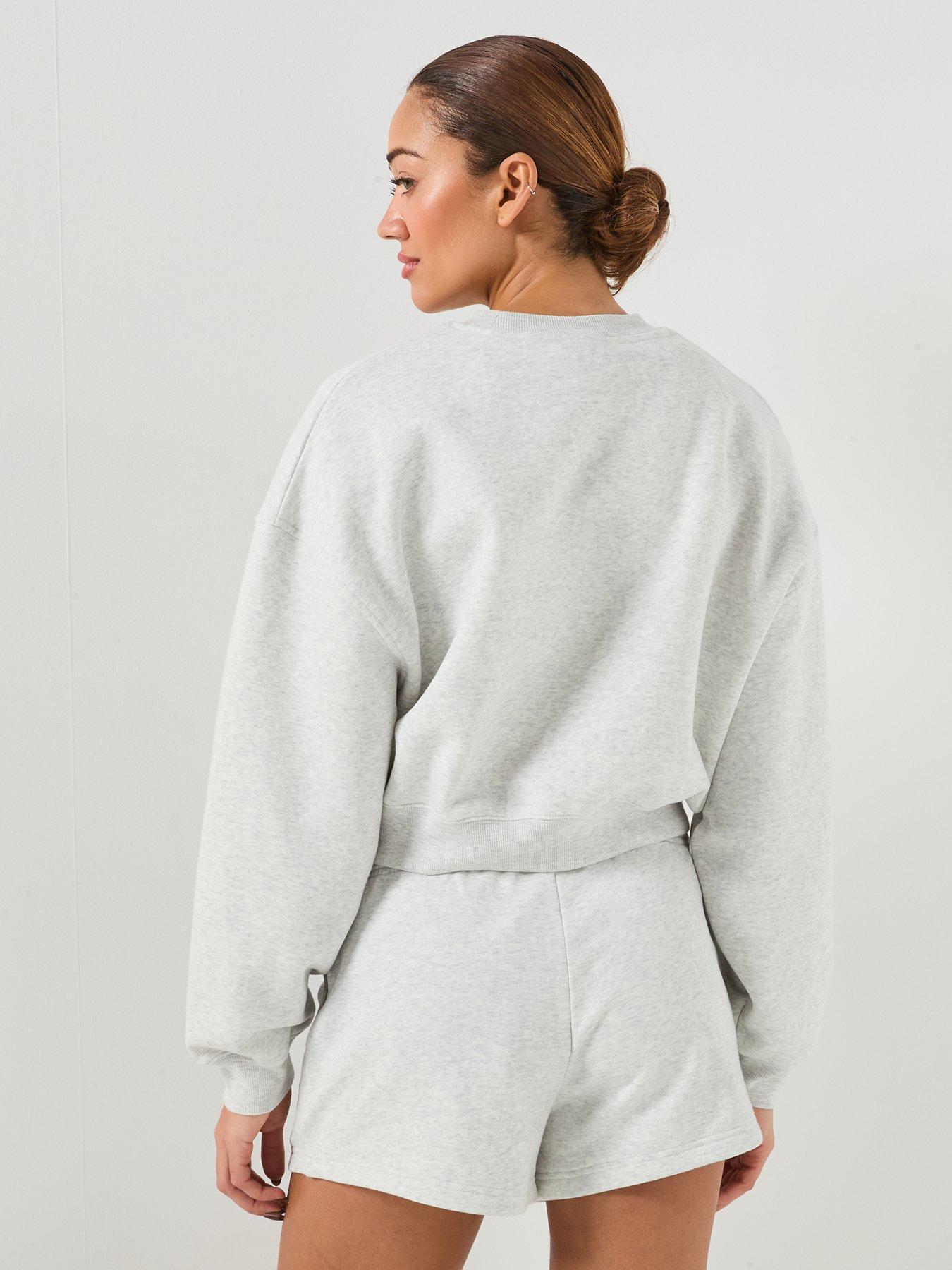 Image 2 of 4 of New Balance Women's Linear Heritage Fleece Crew - Grey