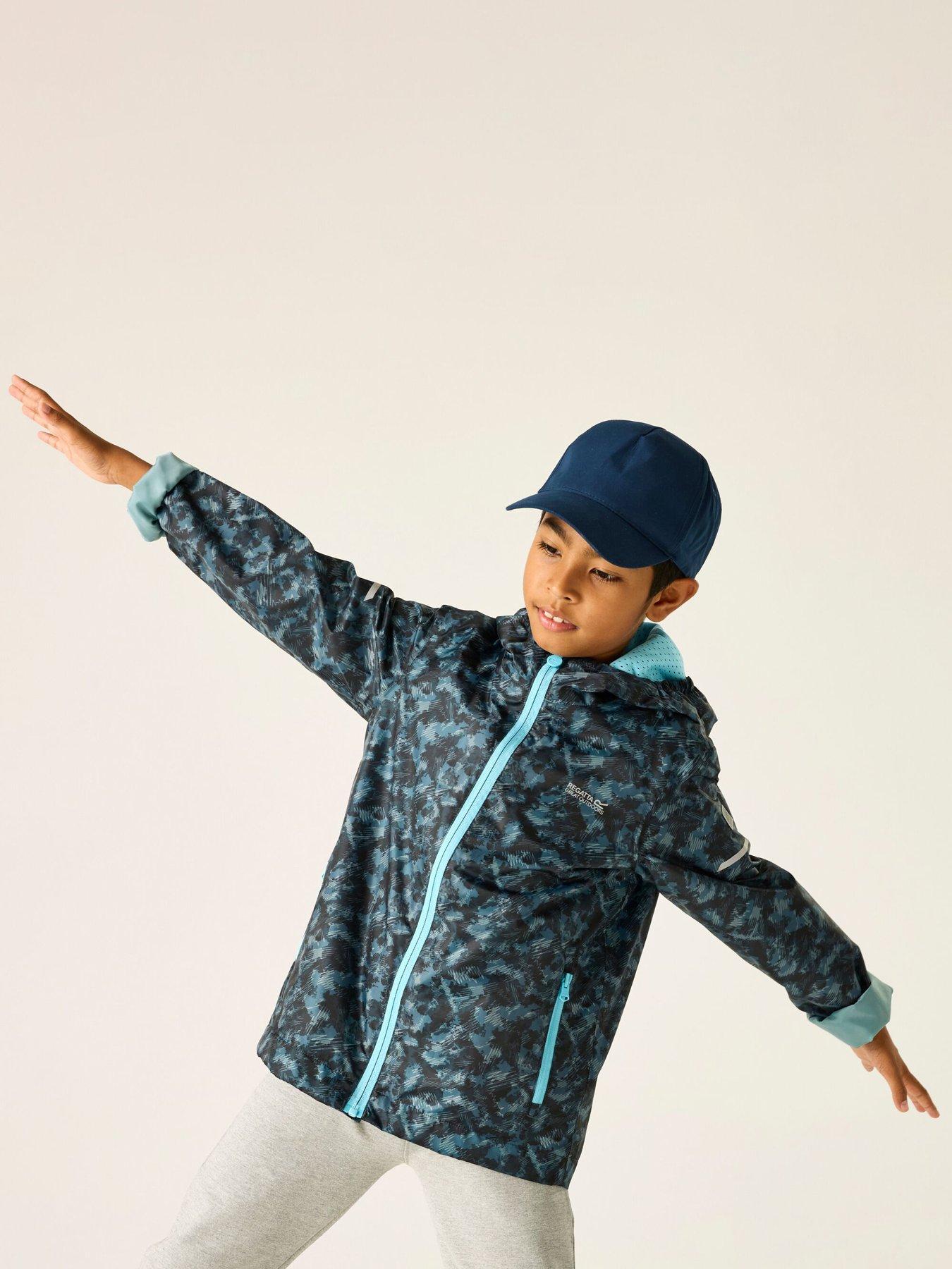  image of regatta-boys-printed-lever-ii-jacket-blue