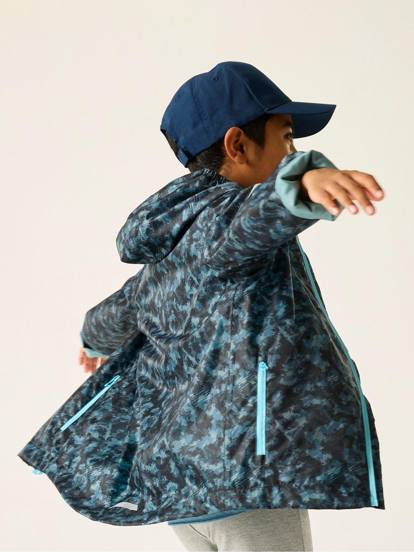  image of regatta-boys-printed-lever-ii-jacket-blue