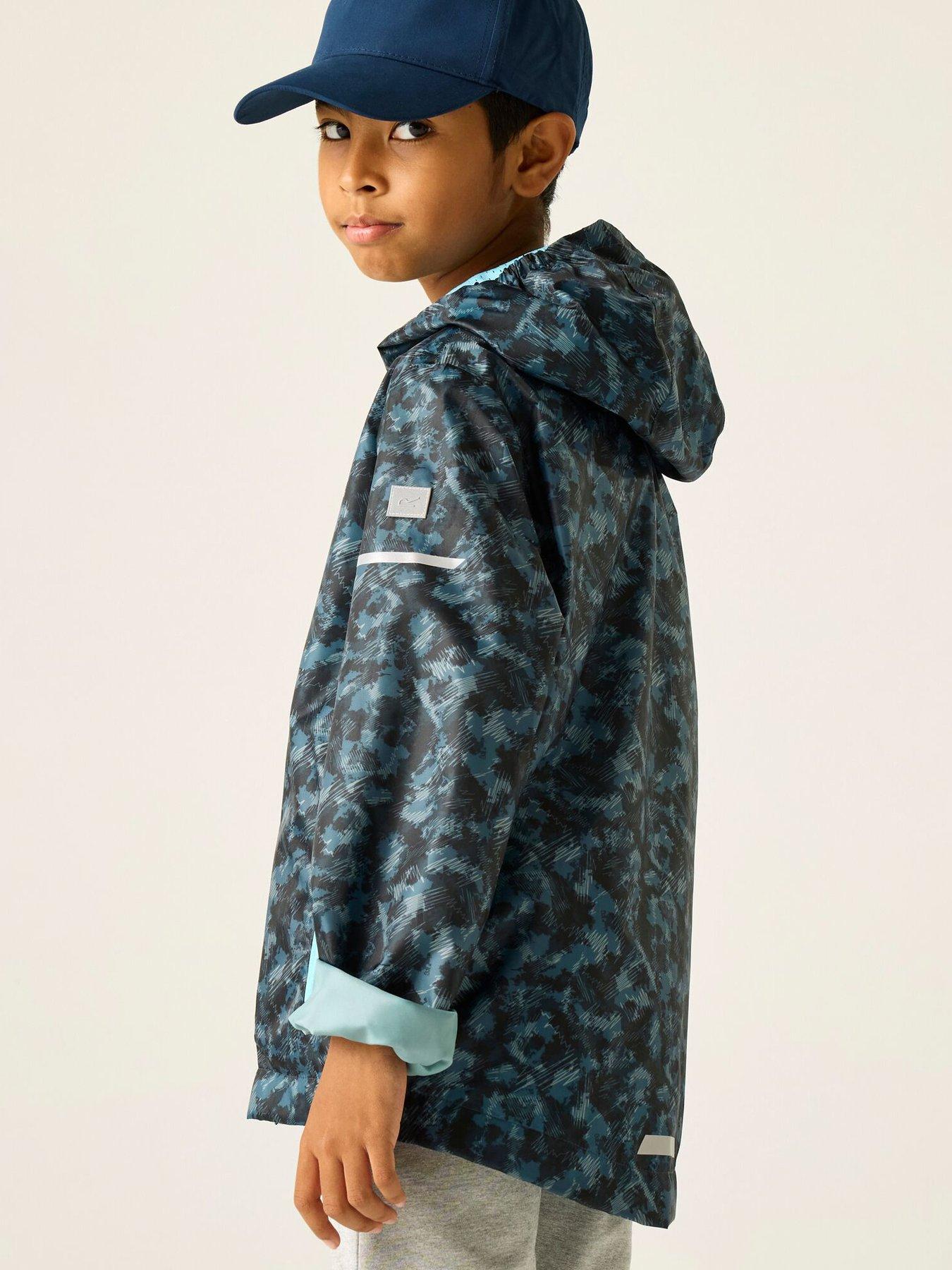  image of regatta-boys-printed-lever-ii-jacket-blue