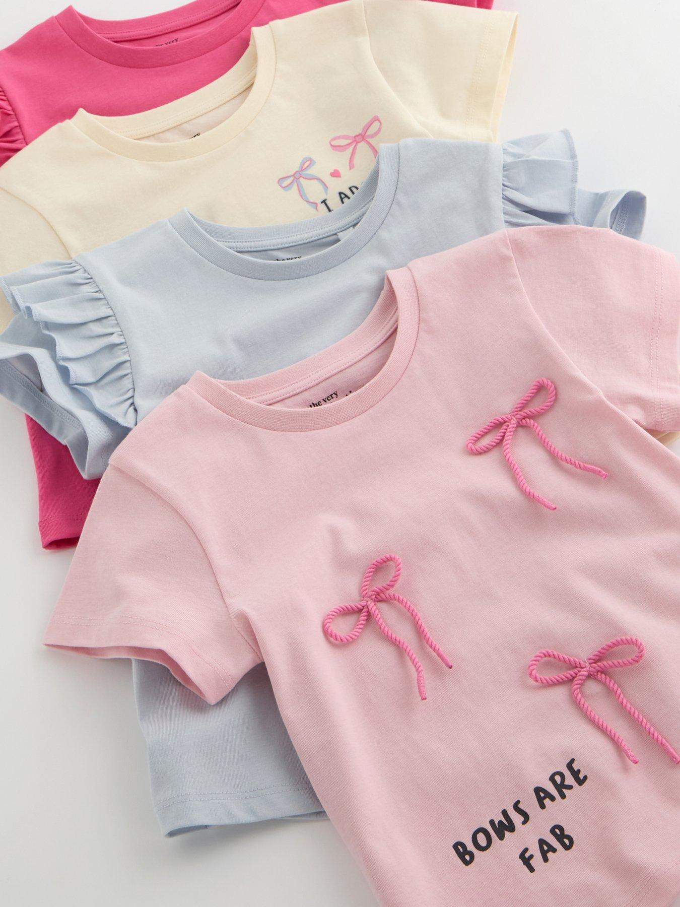 Image 4 of 5 of The Very Collection Girls 4 Pack T-Shirts - Multi
