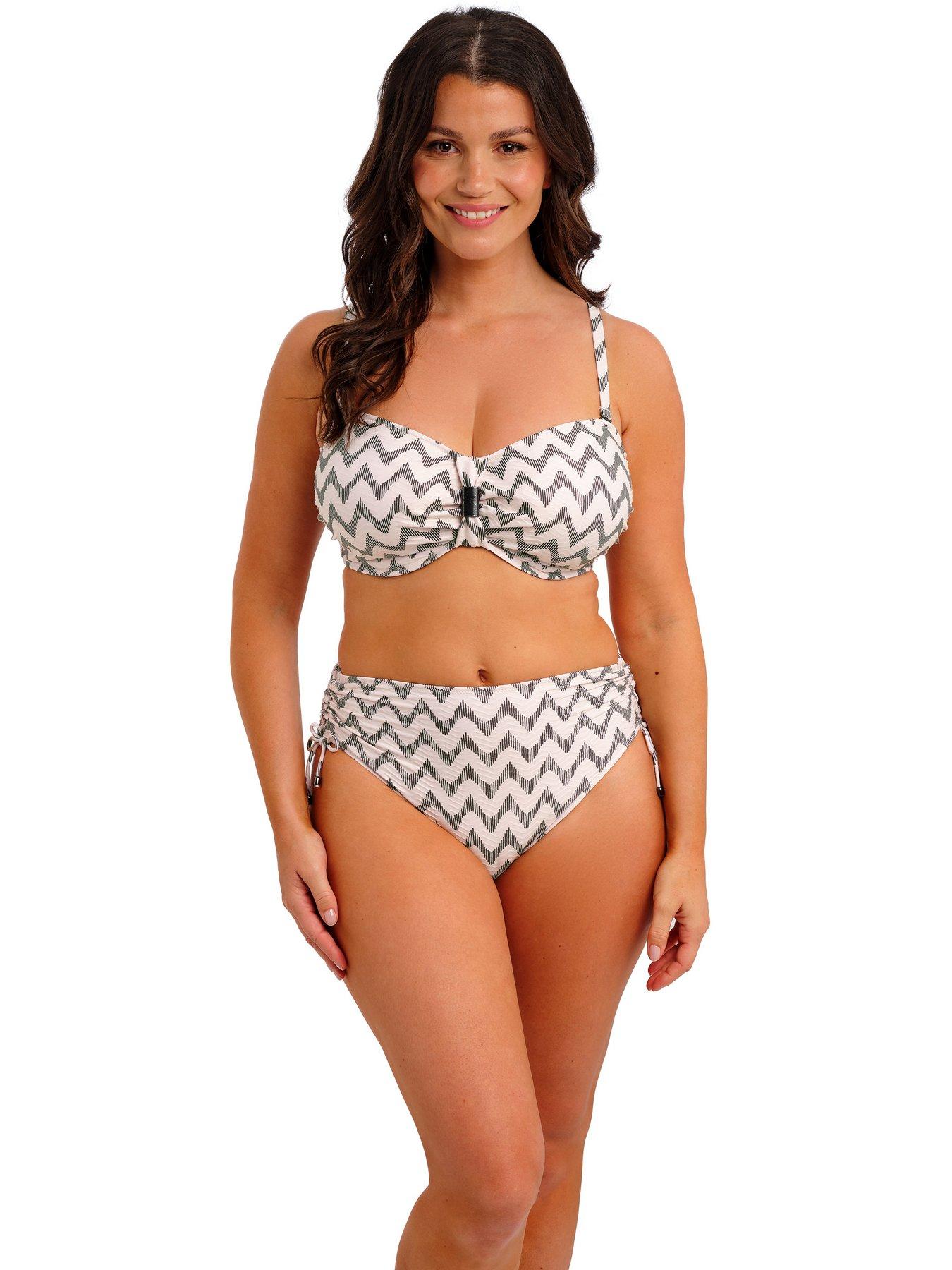 Fantasie Vanuatu High Waist Bikini Brief - Crème Noire