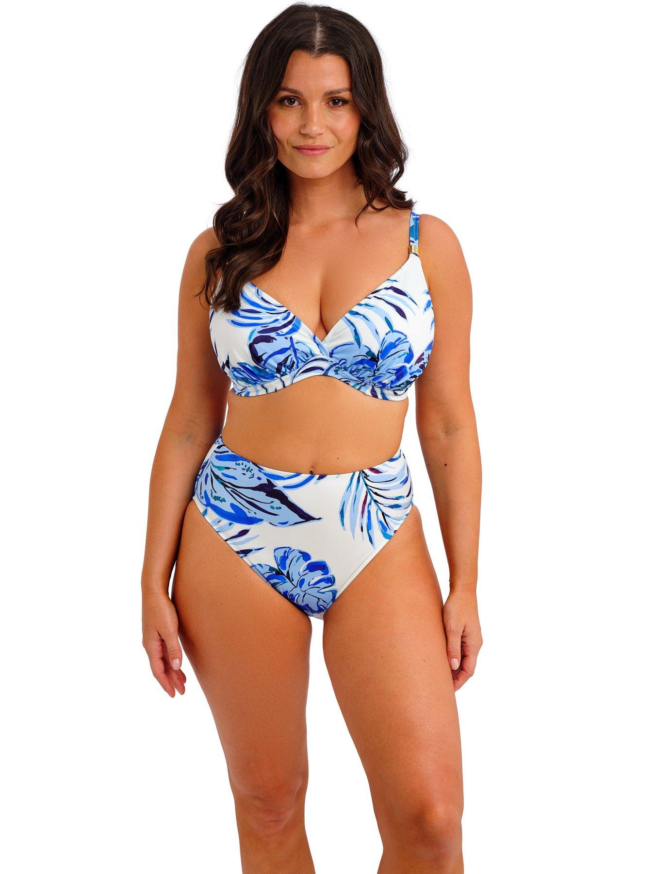Image 4 of 4 of Fantasie Kefalonia Underwire Plunge Bikini Top - Tranquil Blue