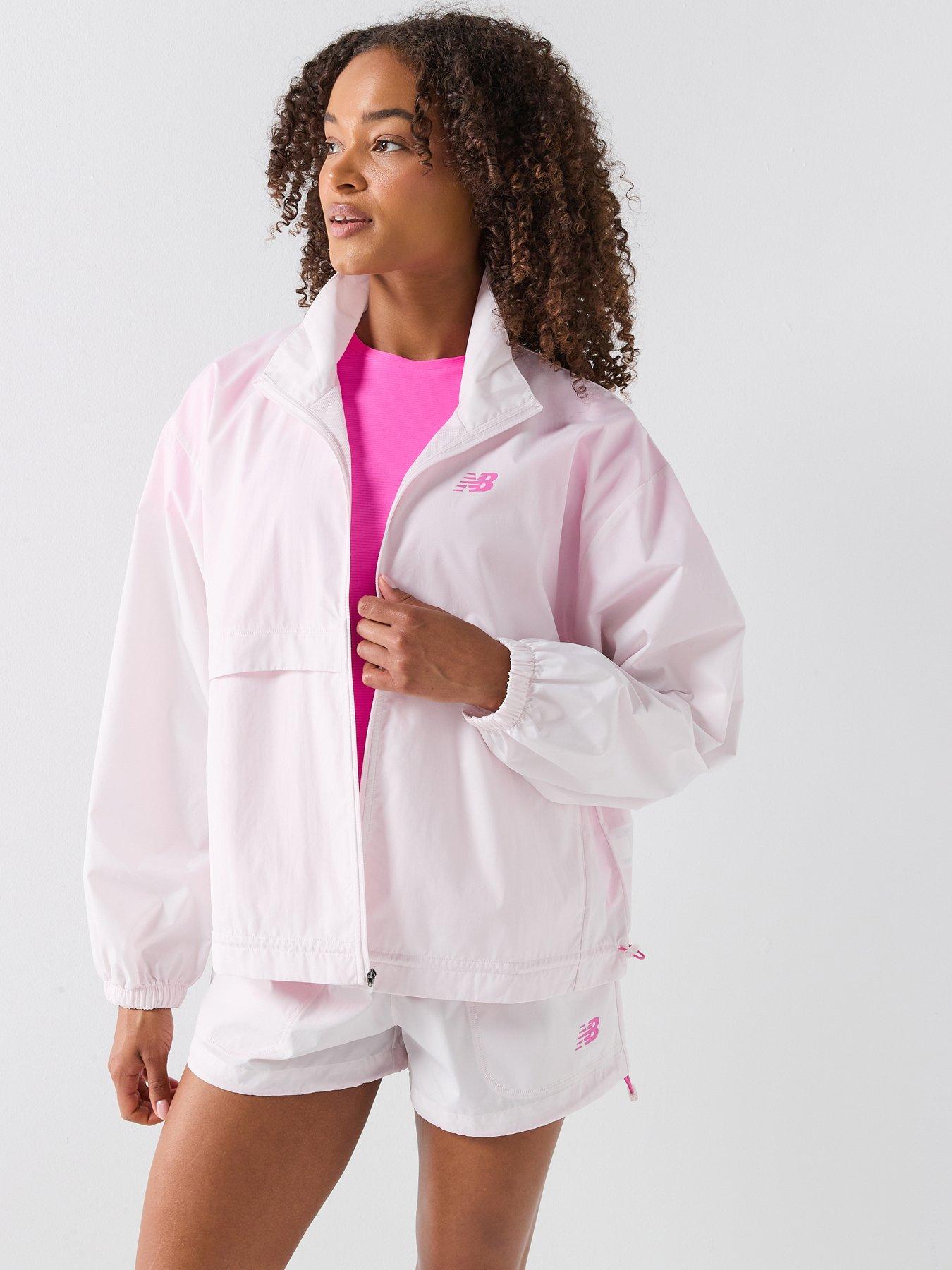 New Balance Womens Trackside Woven Jacket - Pink | Littlewoods