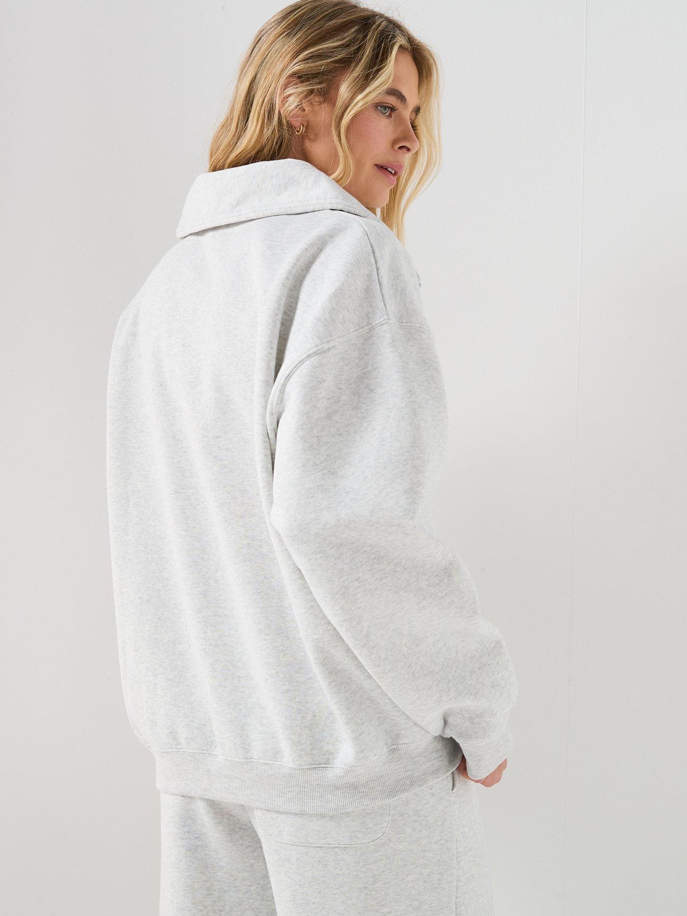 Image 2 of 6 of New Balance Womens Trackside Half Zip Sweatshirt - Grey