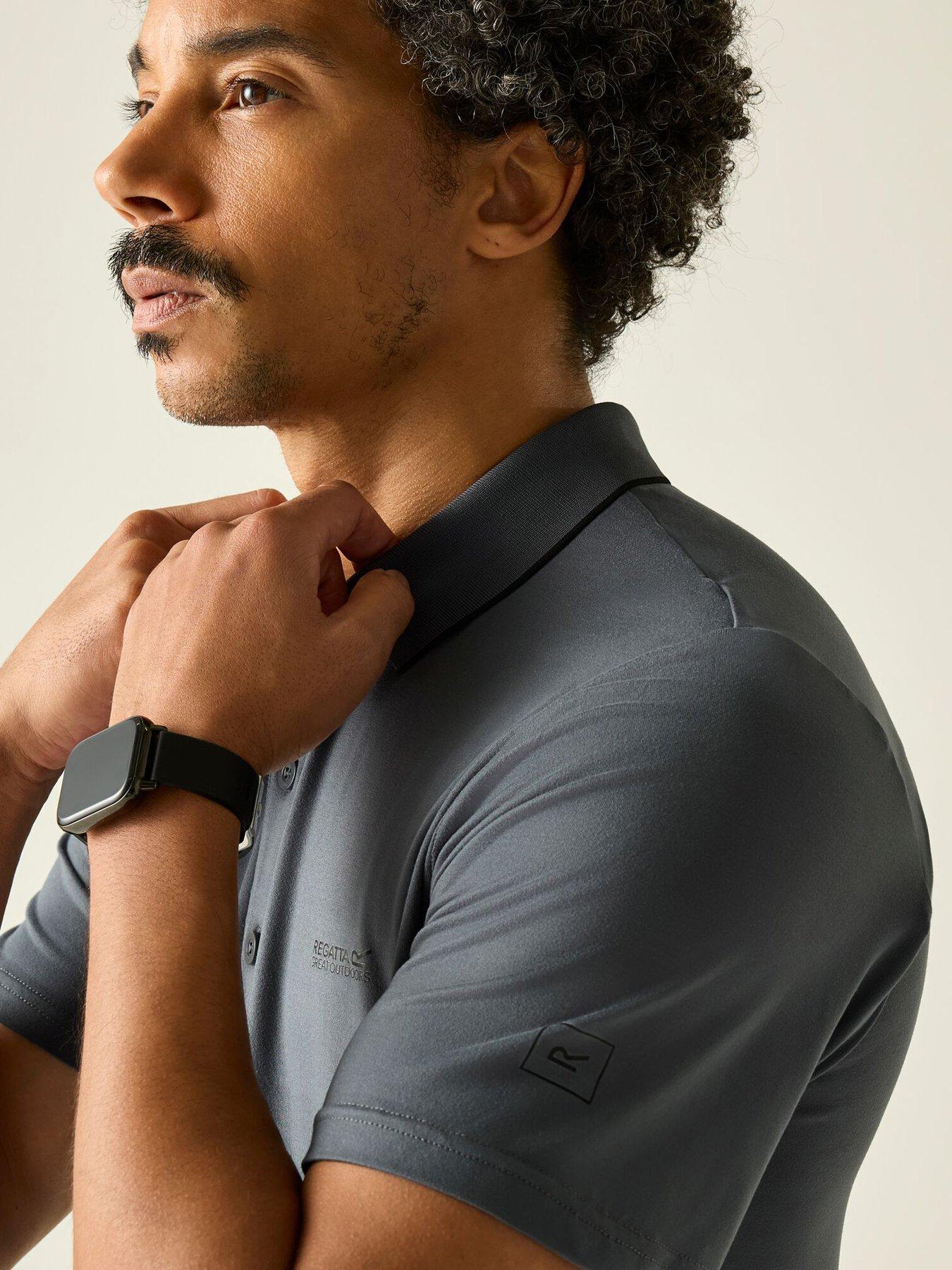 Image 4 of 6 of Regatta Mens Maverik Stretch Polo Shirt - Grey